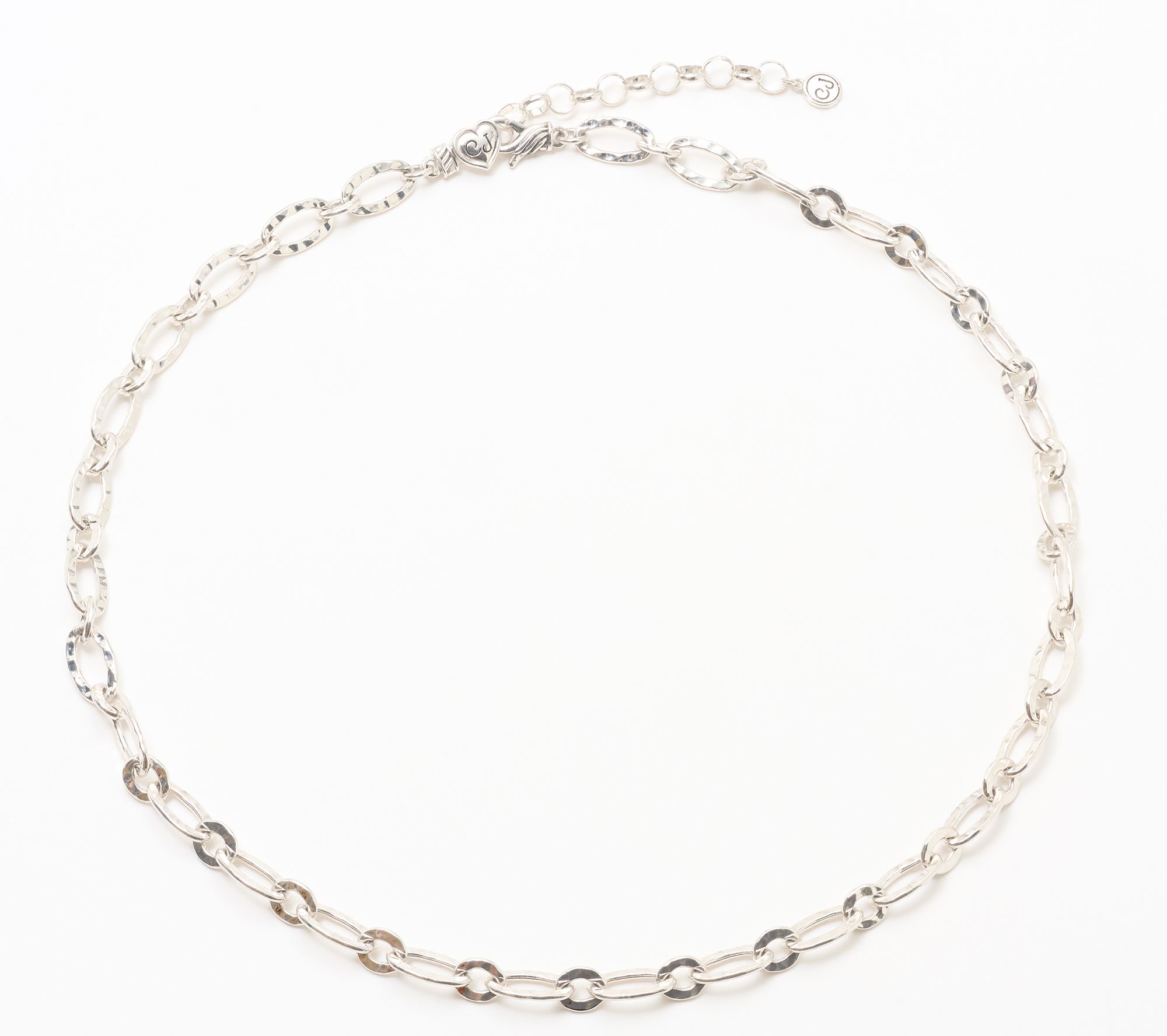 Christian James by Scott Grimes Sterling 18" Hammered Link Necklace 23.0g