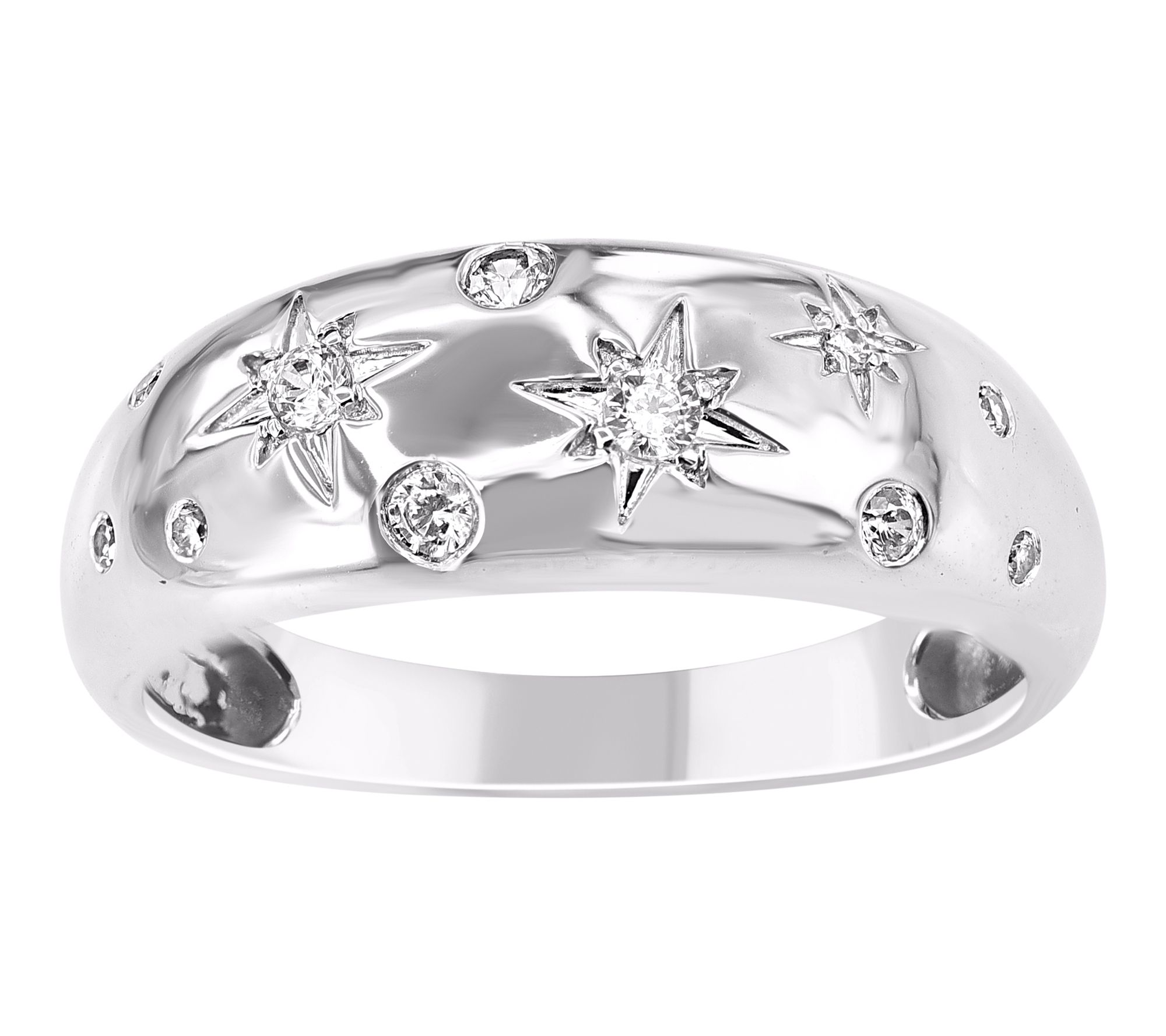Accents by Affinity Diamond Scattered Star BandRing, Sterling