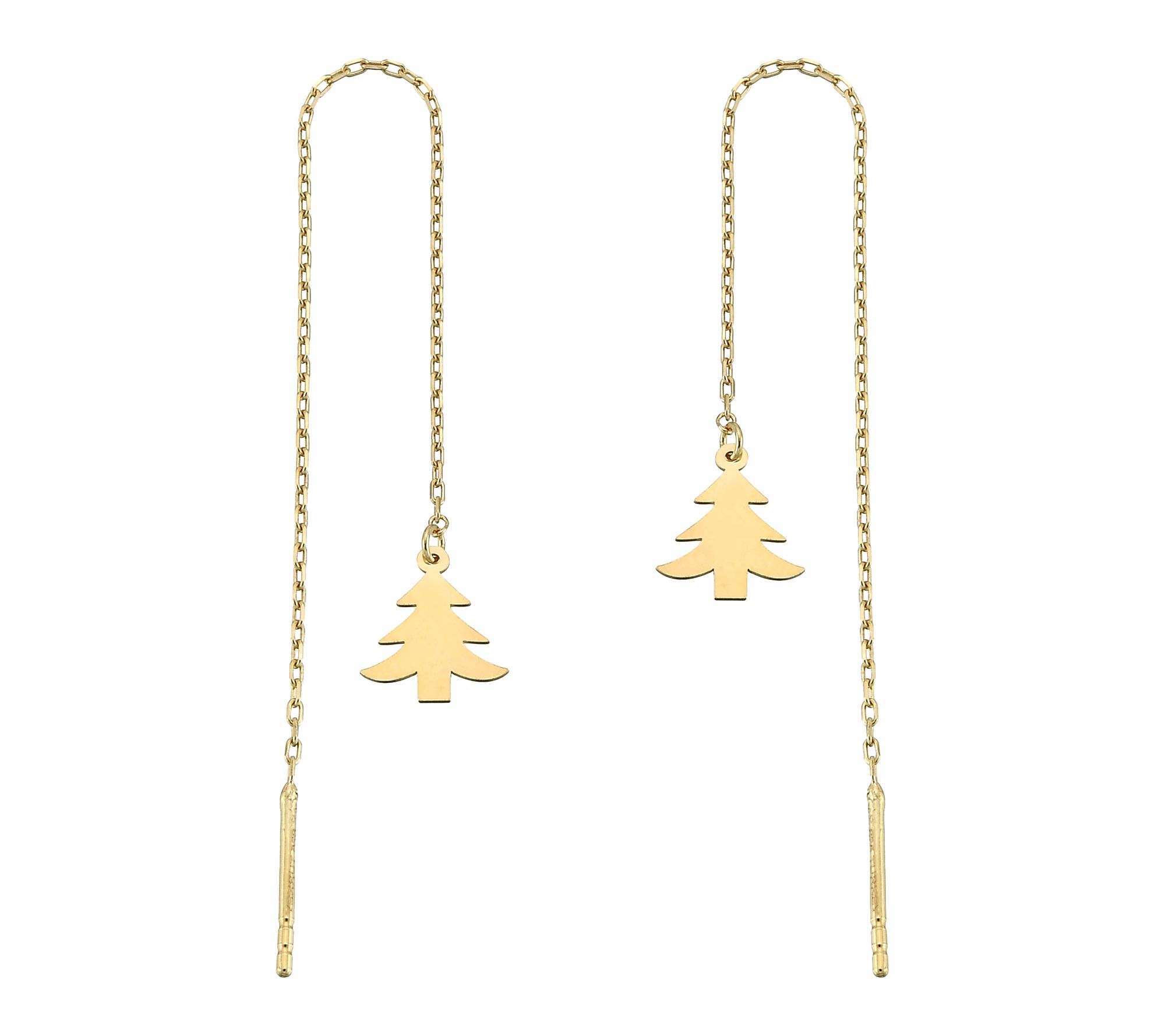 Silver Style Ch ristmas Tree Th reader Earrings ,  Sterling