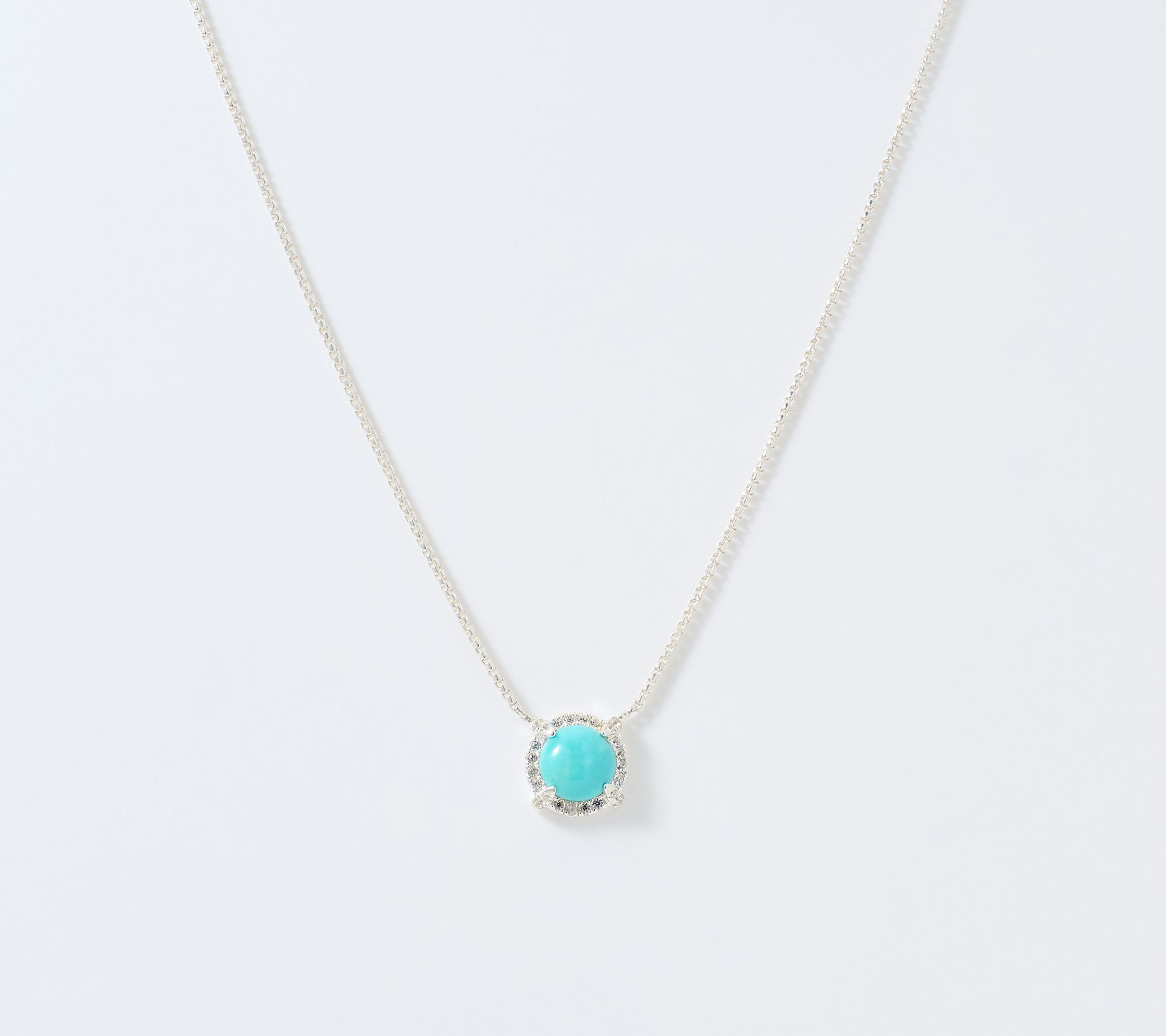 Christian James by Scott Grimes Sterling Silver Turquoise Halo Necklace