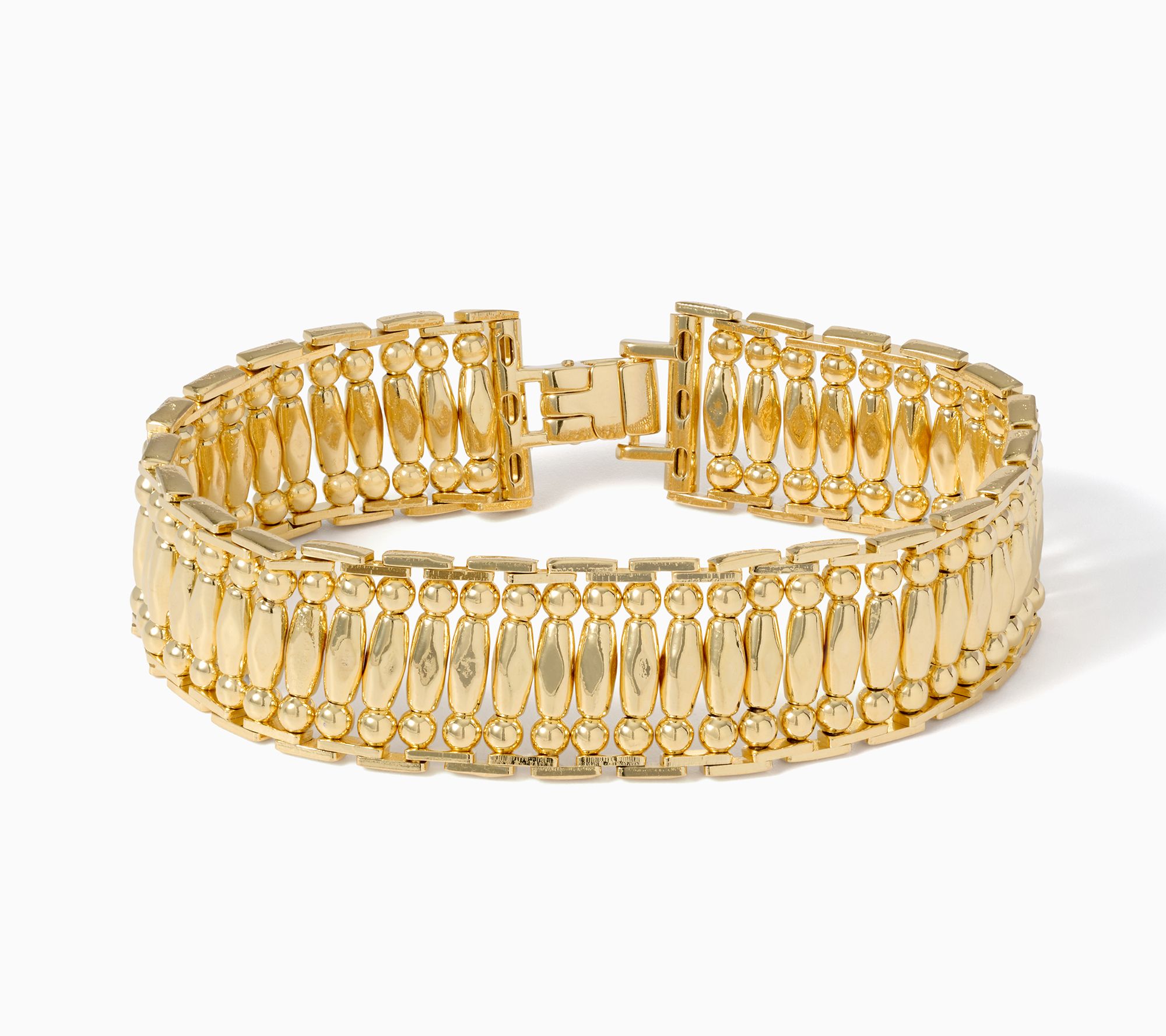 David Markstein Bronze Handcrafted Woven Bead Bracelet