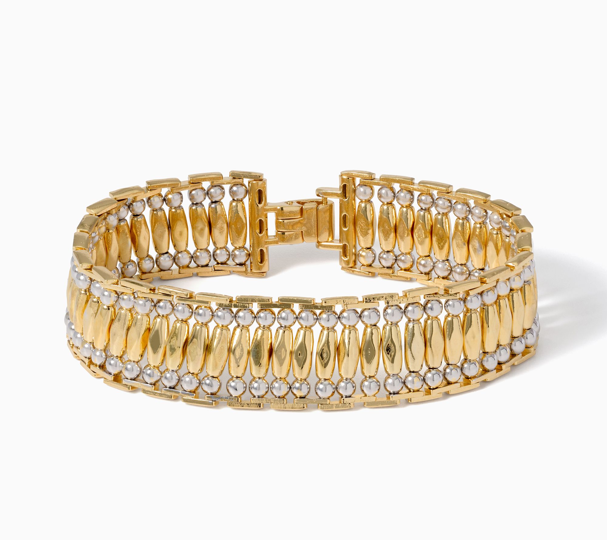 David Markstein Bronze Handcrafted Woven Bead Bracelet