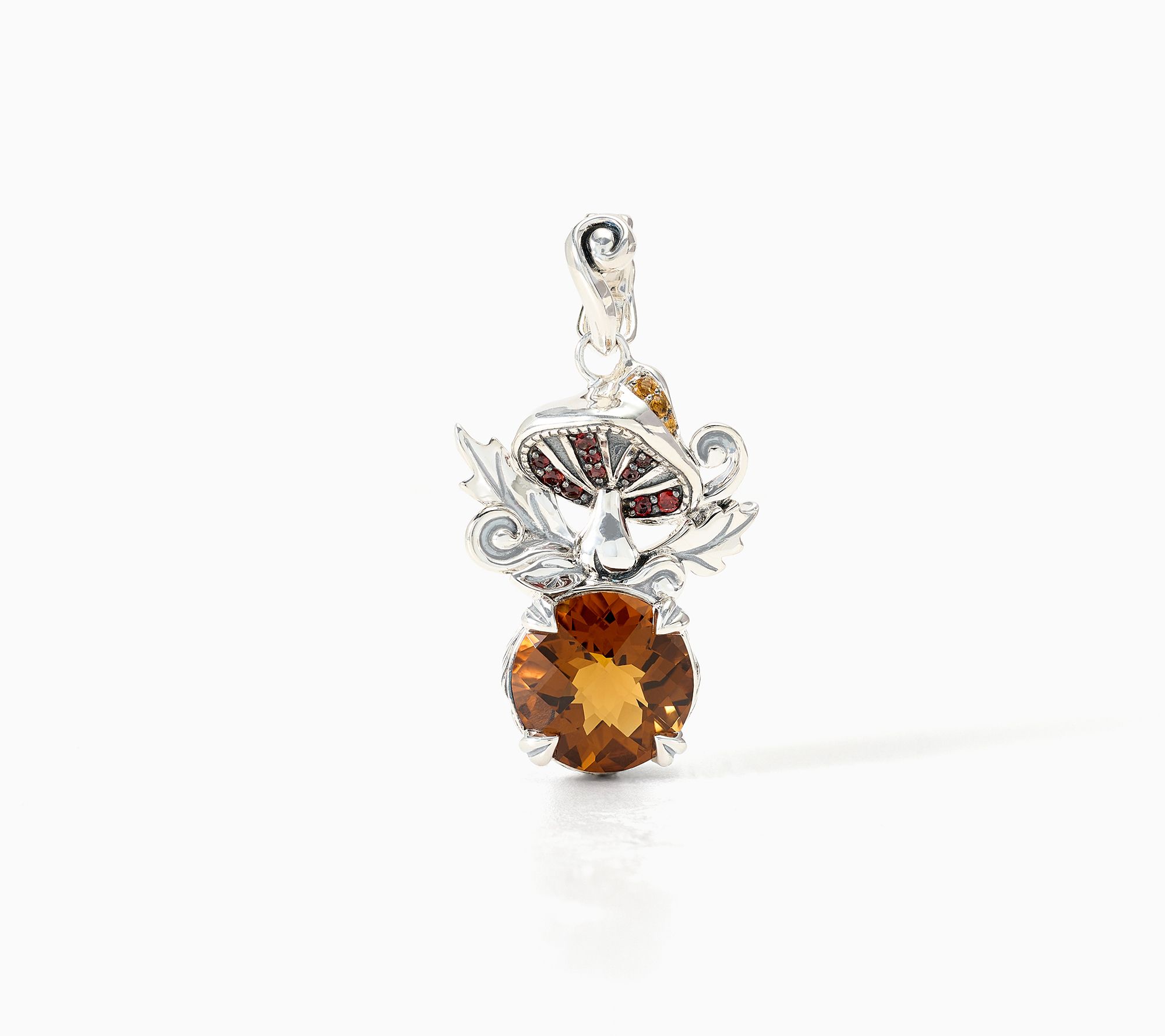 Third Person Sterling Silver Mushroom Gemstone Enhancer