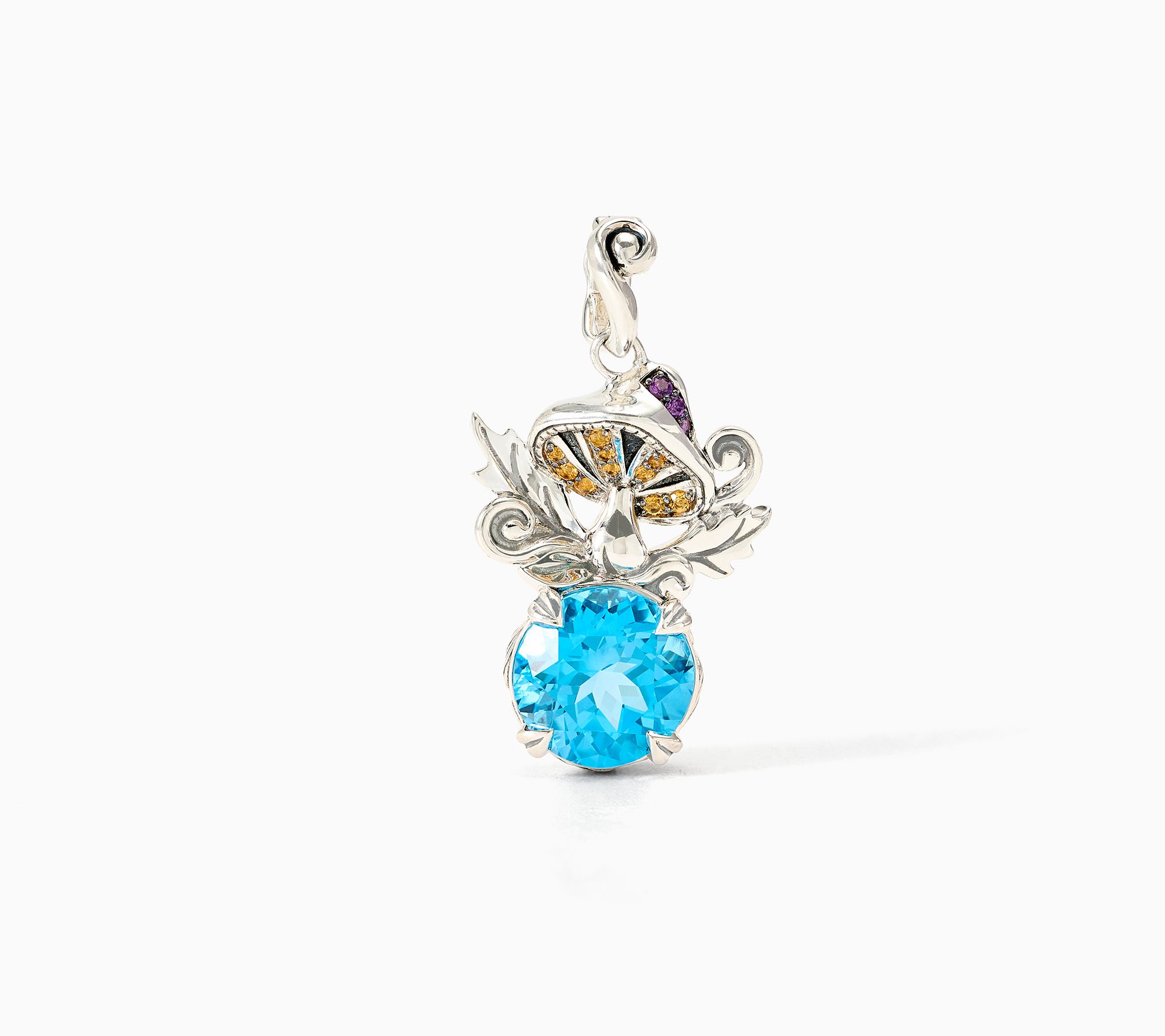 Third Person Sterling Silver Mushroom Gemstone Enhancer