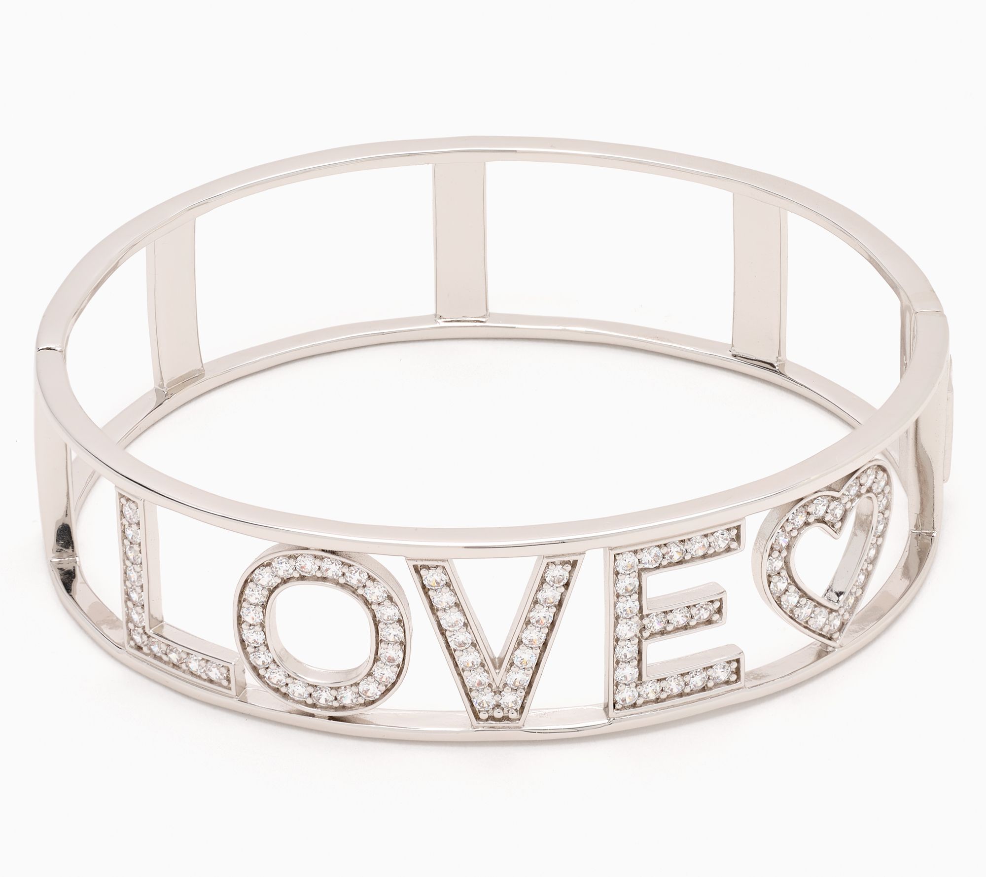 Diamonique x Jennifer Miller Inspirational Bangle Bracelet