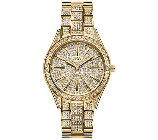 JBW Women's Cristal 1/10 cttw Diamond Gold-Plated Watch