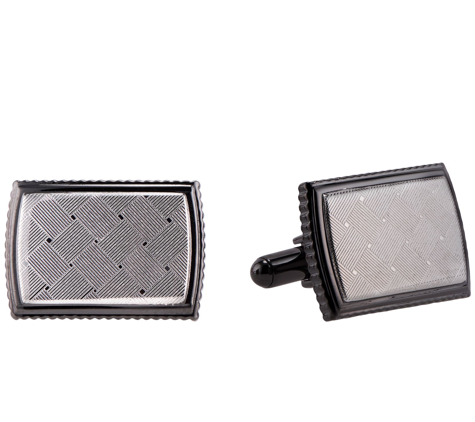 Gunmetal Argyle Design Cufflinks