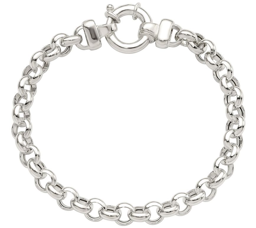 Italian Silver Polished Rolo Link Bracelet 10 9g Qvc Com