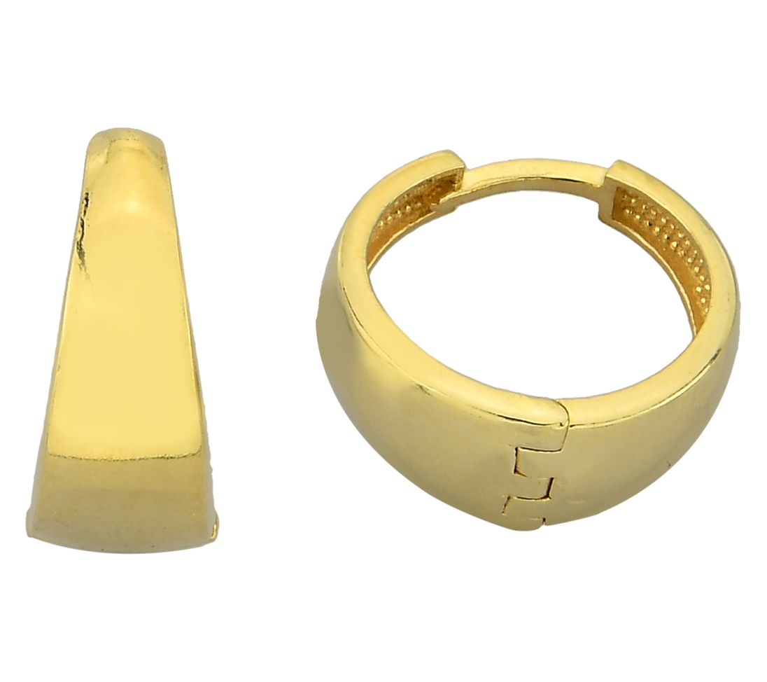 Silver Style Graduated Huggie Hoop Earrings, Sterling