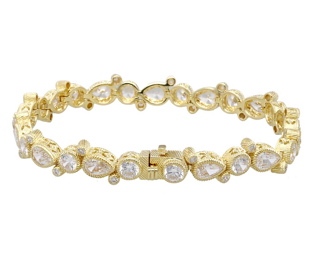 Judith Ripka 14K Clad 7" Diamonique Tennis Bracelet