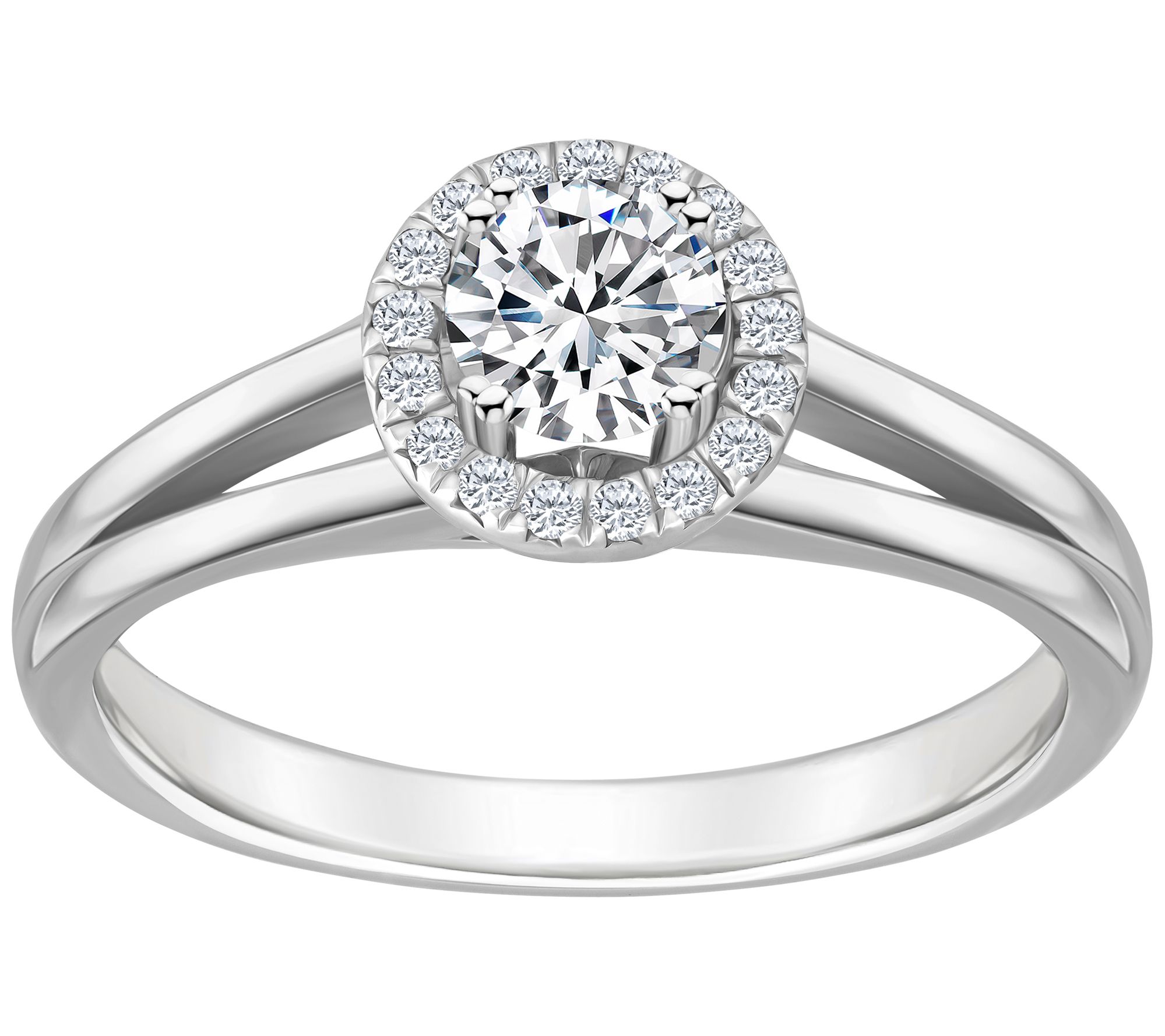 Affinity 0.50 cttw Diamond Halo Engagement Ring, 14K Gold