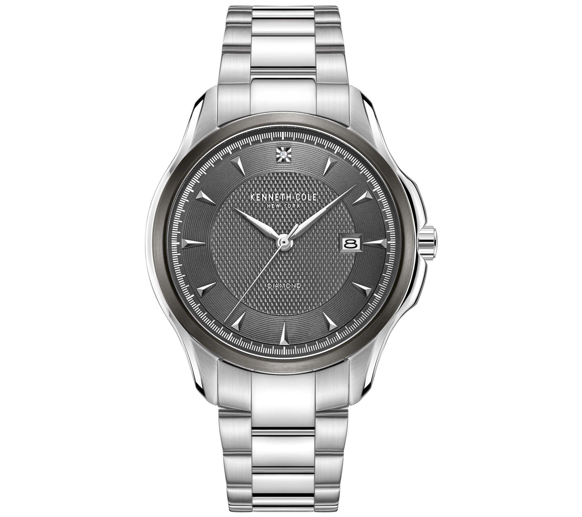 Kenneth Cole New York Men's Gray Dial Diamond A ccent Watch