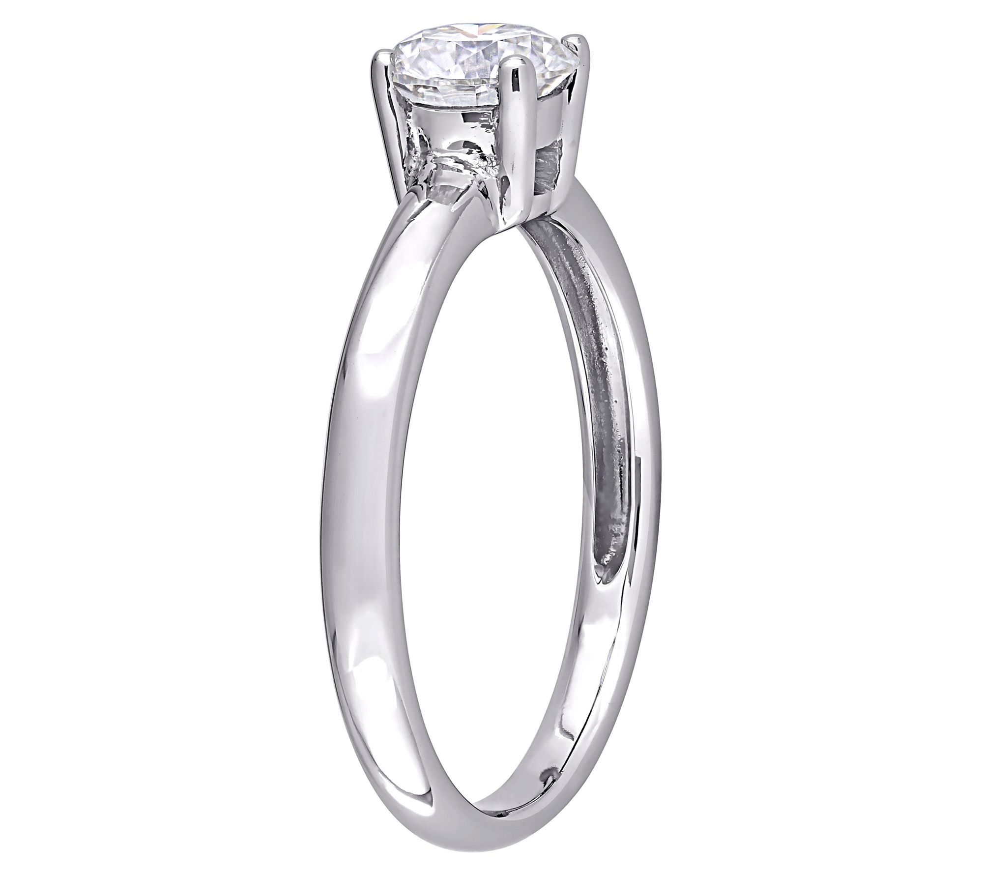 MoissanIce Moissanite 0.70 cttw Solitaire Engagement Ring, 14K