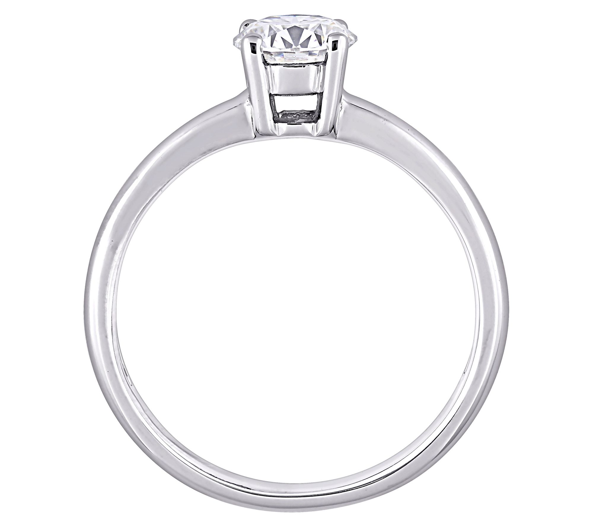 MoissanIce Moissanite 0.70 cttw Solitaire Engagement Ring, 14K