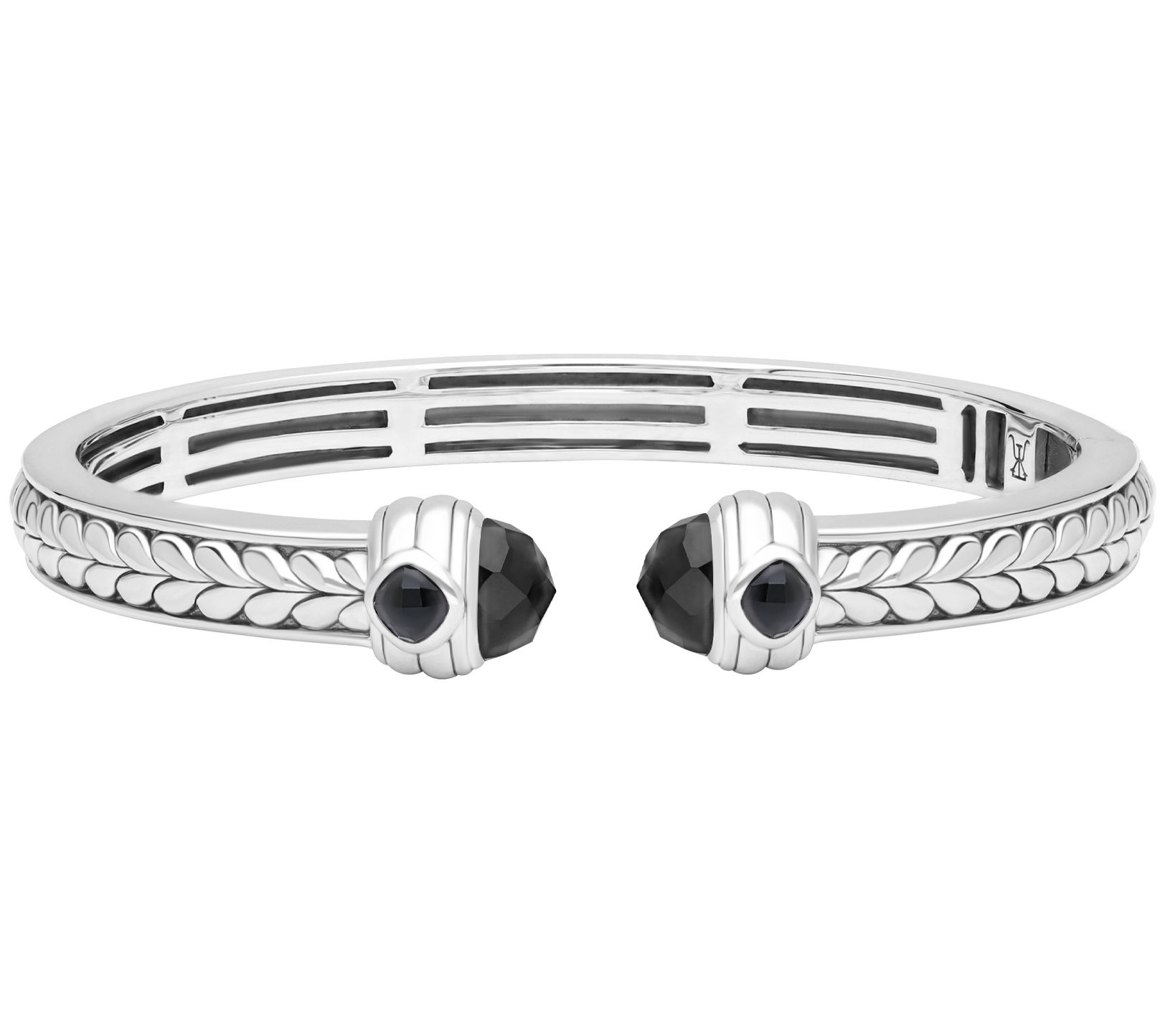 Tiffany Kay Studio Sterling Silver Onyx Herringbone Cuff
