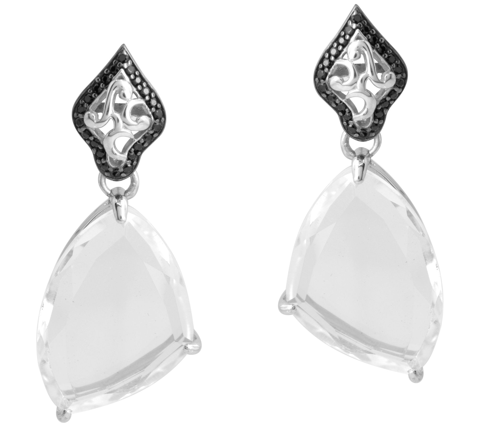 Affinity Gems Multi-Gemstone Halo Drop Earrings, Sterling