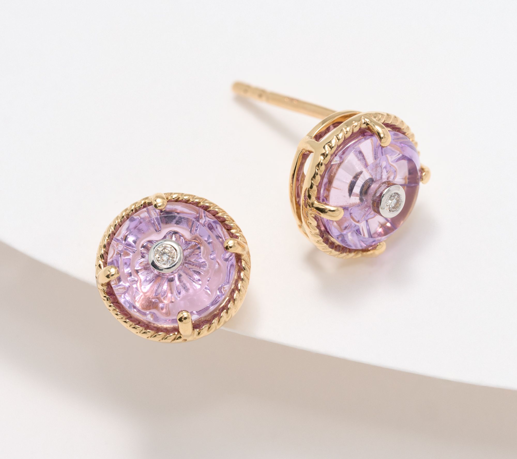 Glenn Lehrer Eye of Consciousness Accent Earrings 14K Gold