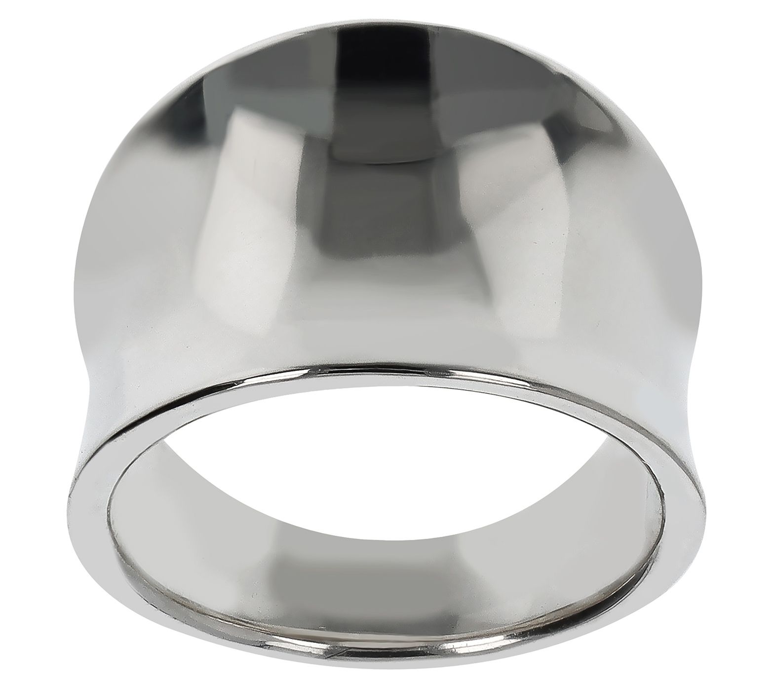 UltraFine Silver Polished Saddle Ring