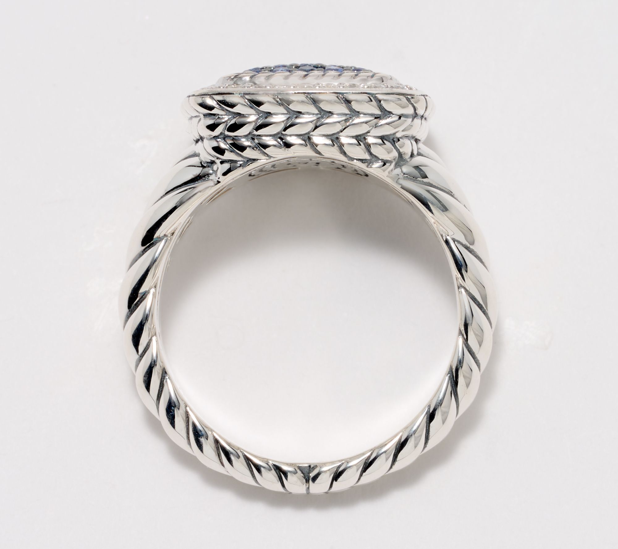 JAI Sterling Silver Sapphire & Diamond Ring - QVC.com