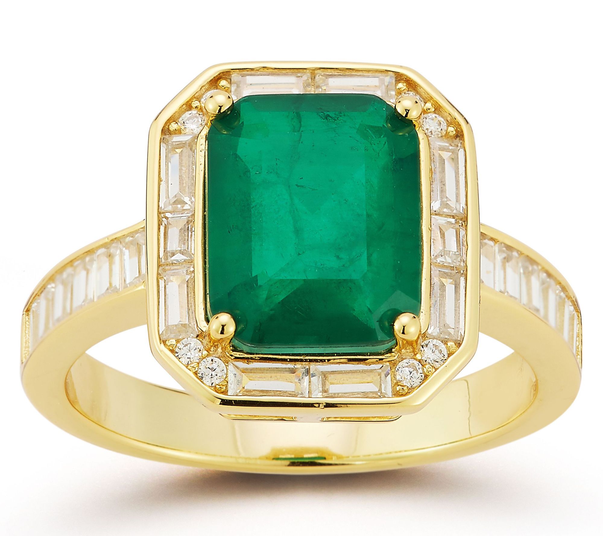 Rachel Zoe Emerald Cut Cocktail Ring, Sterling