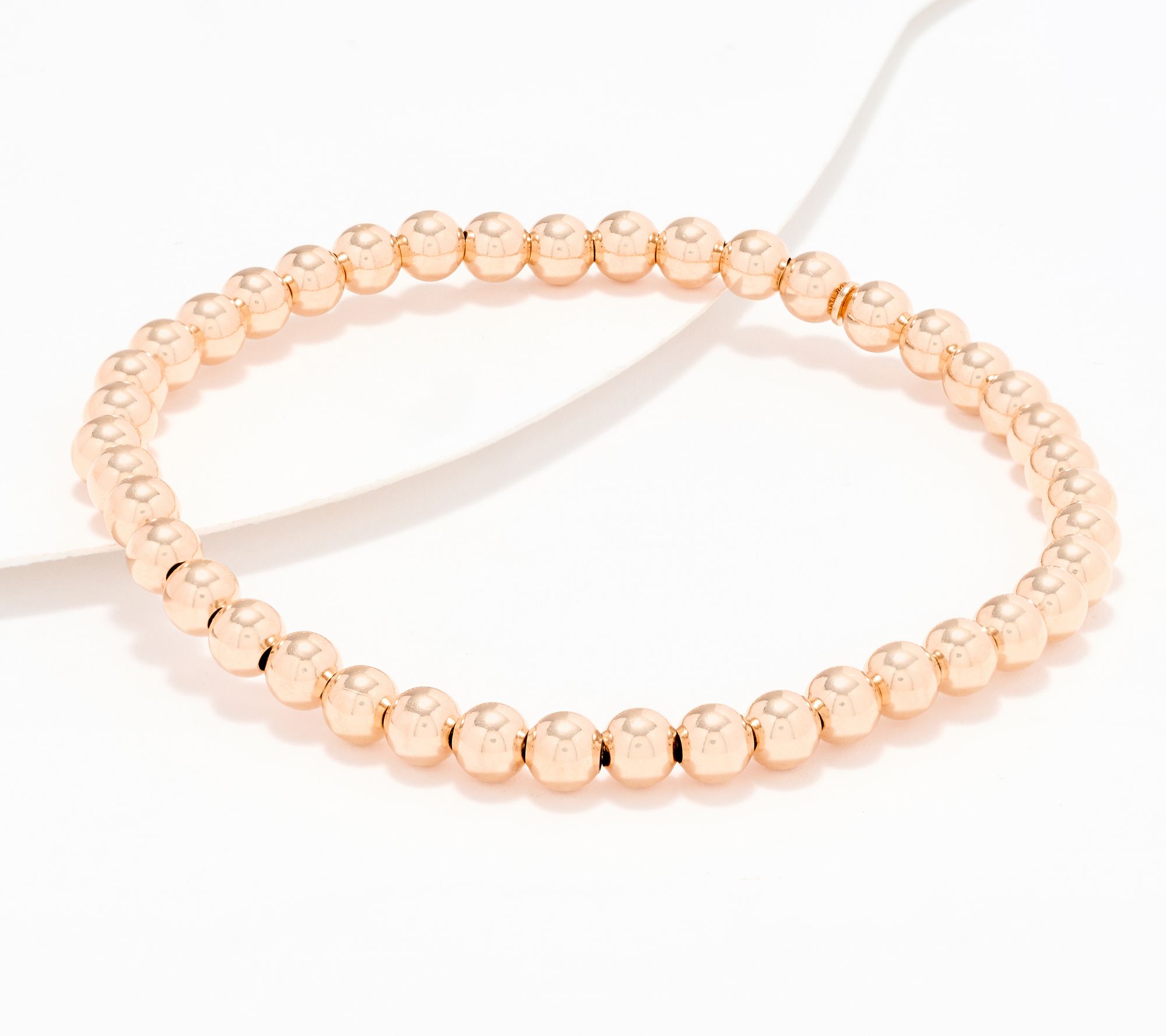 UltraFine 950 Silver Polished 5mm Bead Bracelet