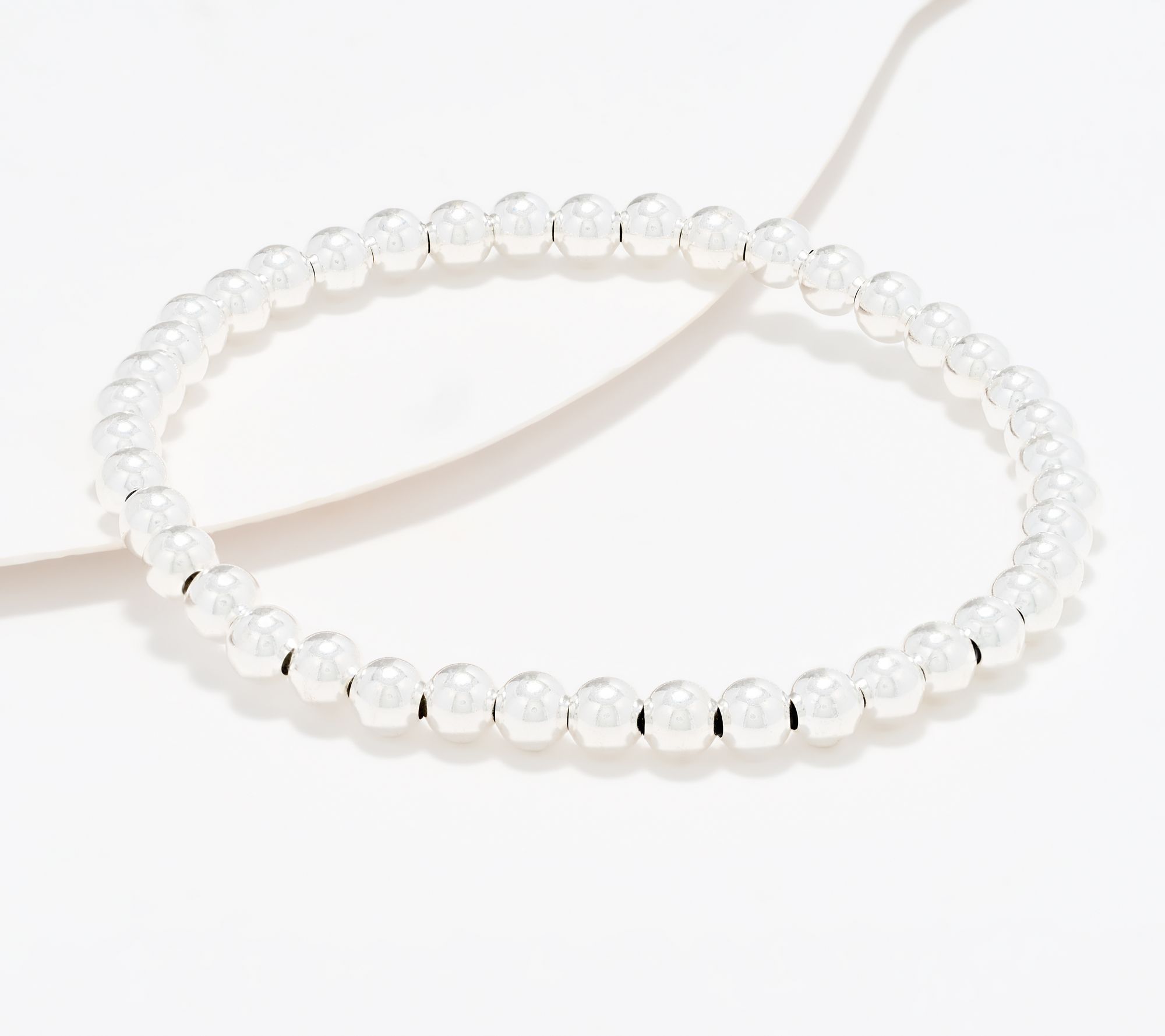 UltraFine 950 Silver Polished 5mm Bead Bracelet