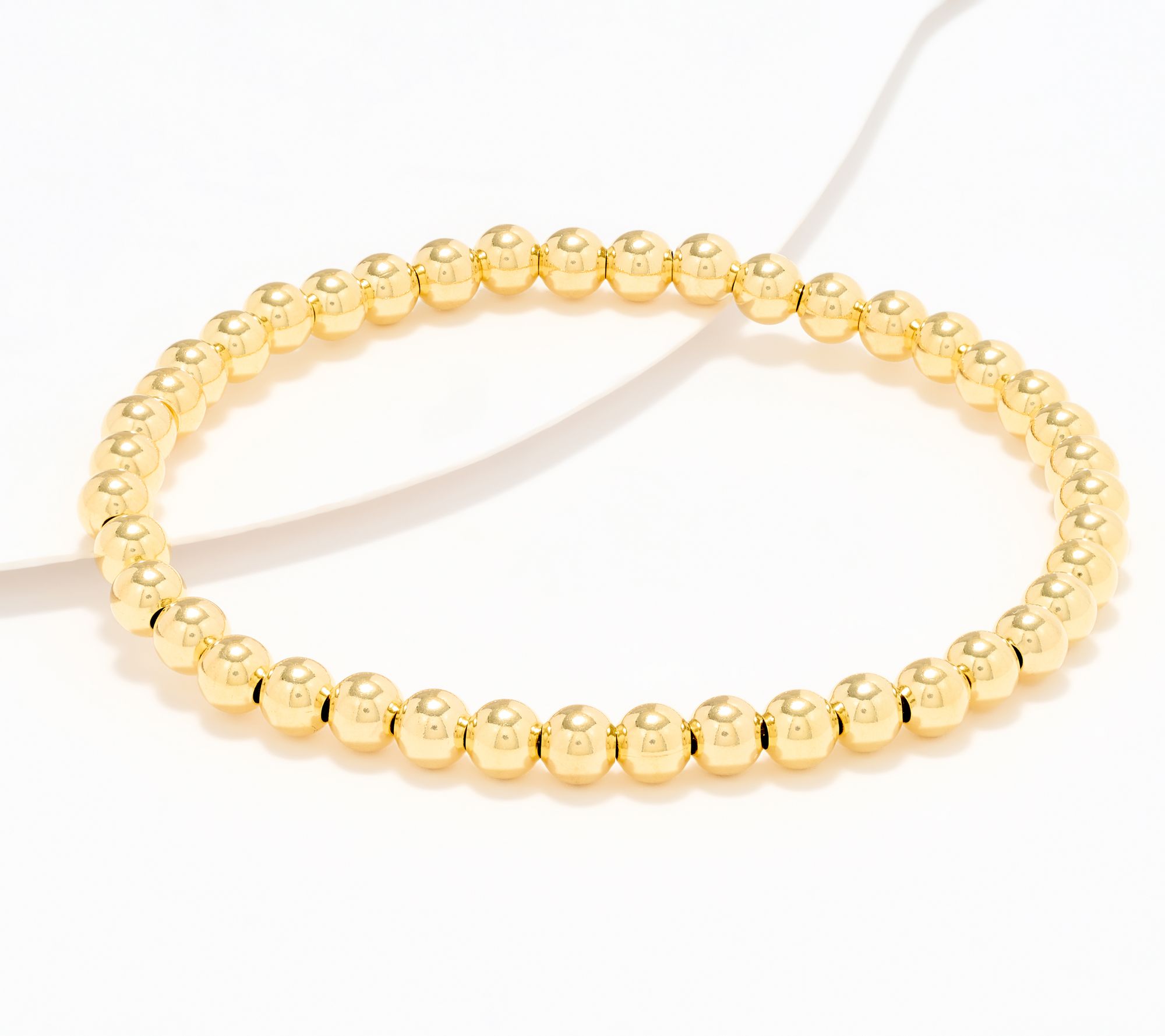 UltraFine 950 Silver Polished 5mm Bead Bracelet