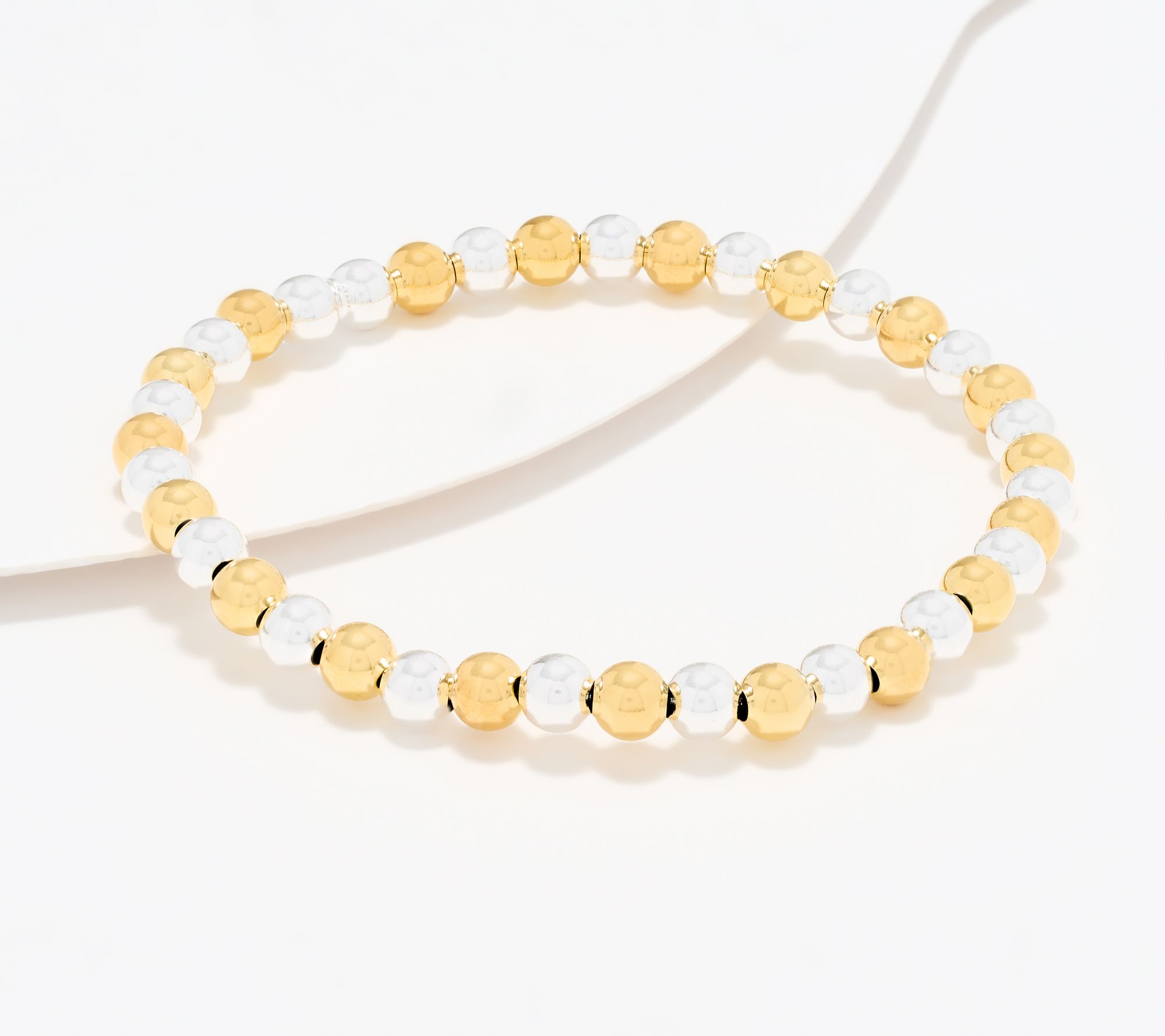 UltraFine 950 Silver Polished 5mm Bead Bracelet