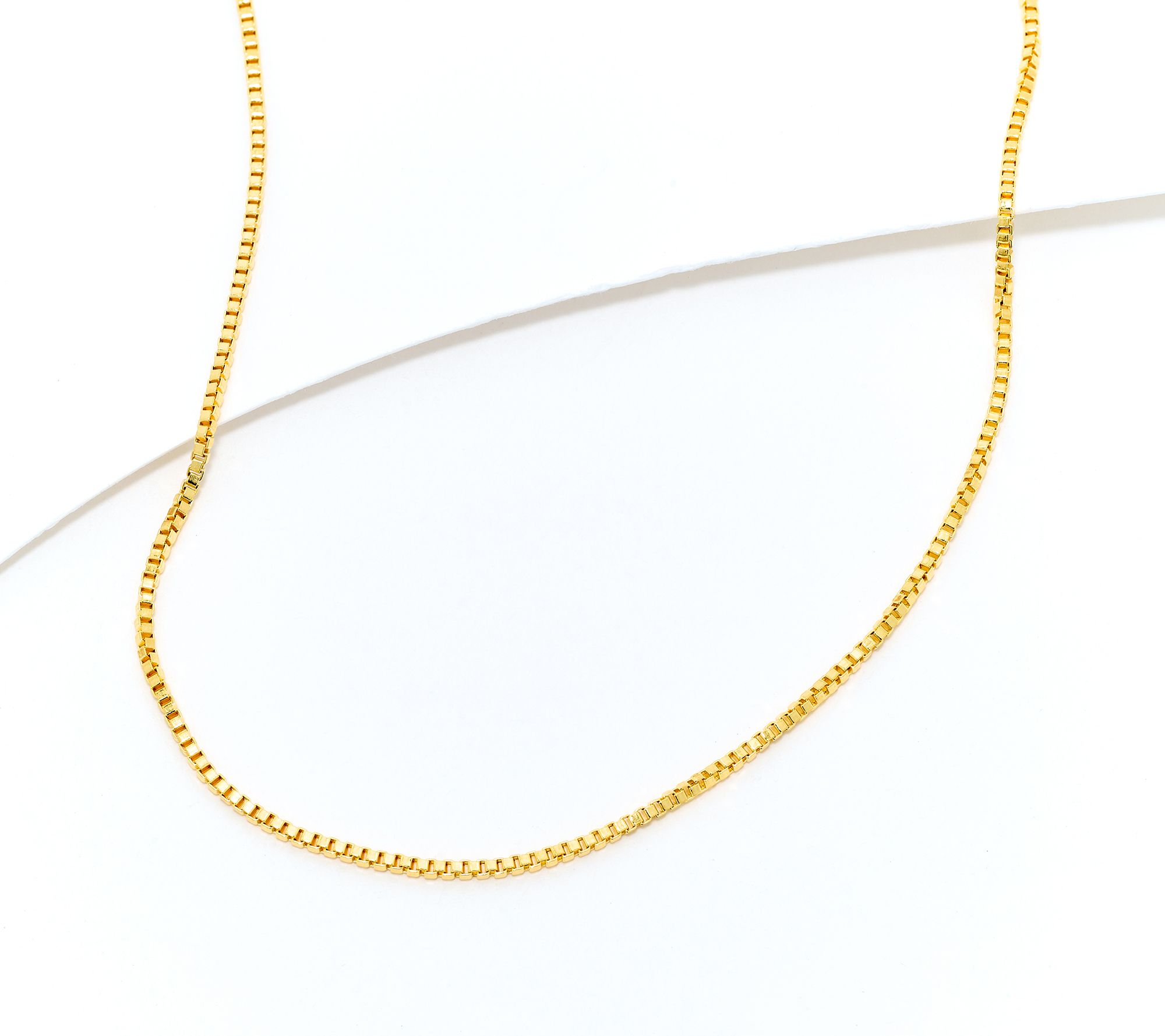 David Markstein 14K Gold Diamond Cut 20" Luxe Box Necklace