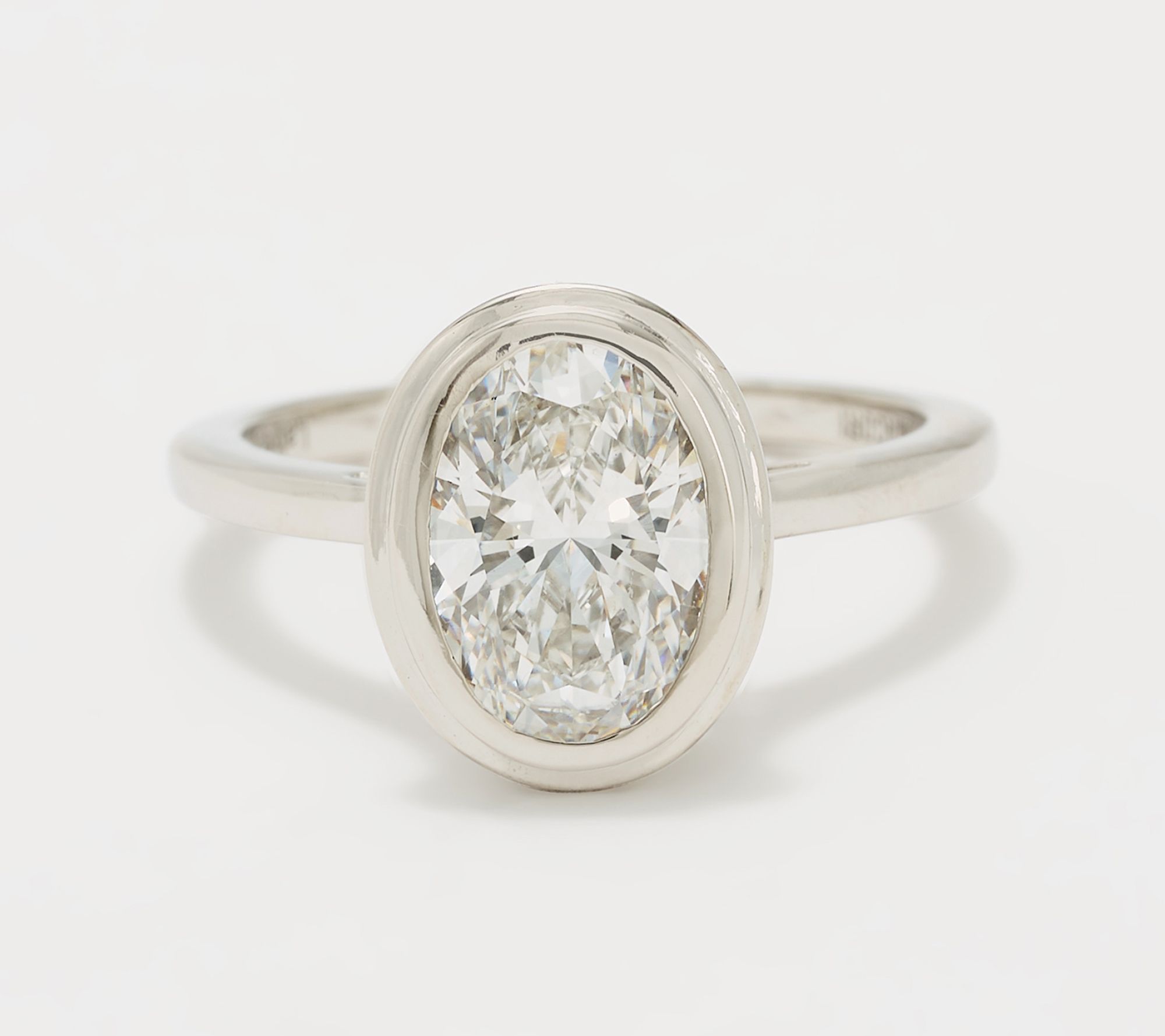 XO TACORI Lab Grown Diamond 2.00 cttw Oval Bezel Ring, 14K
