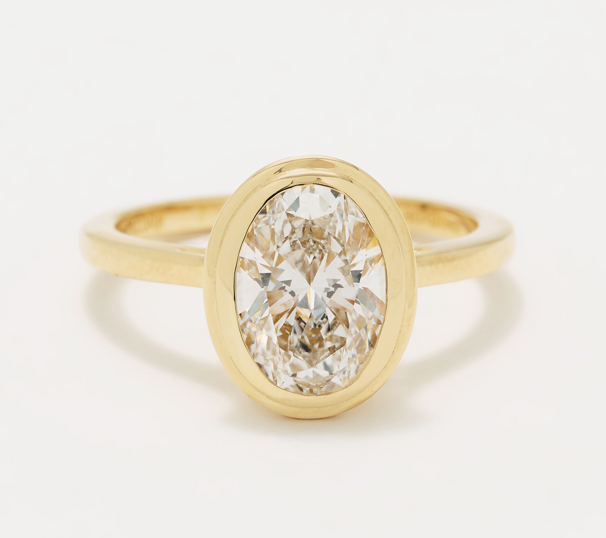 XO TACORI Lab Grown Diamond 2.00 cttw Oval Bezel Ring, 14K
