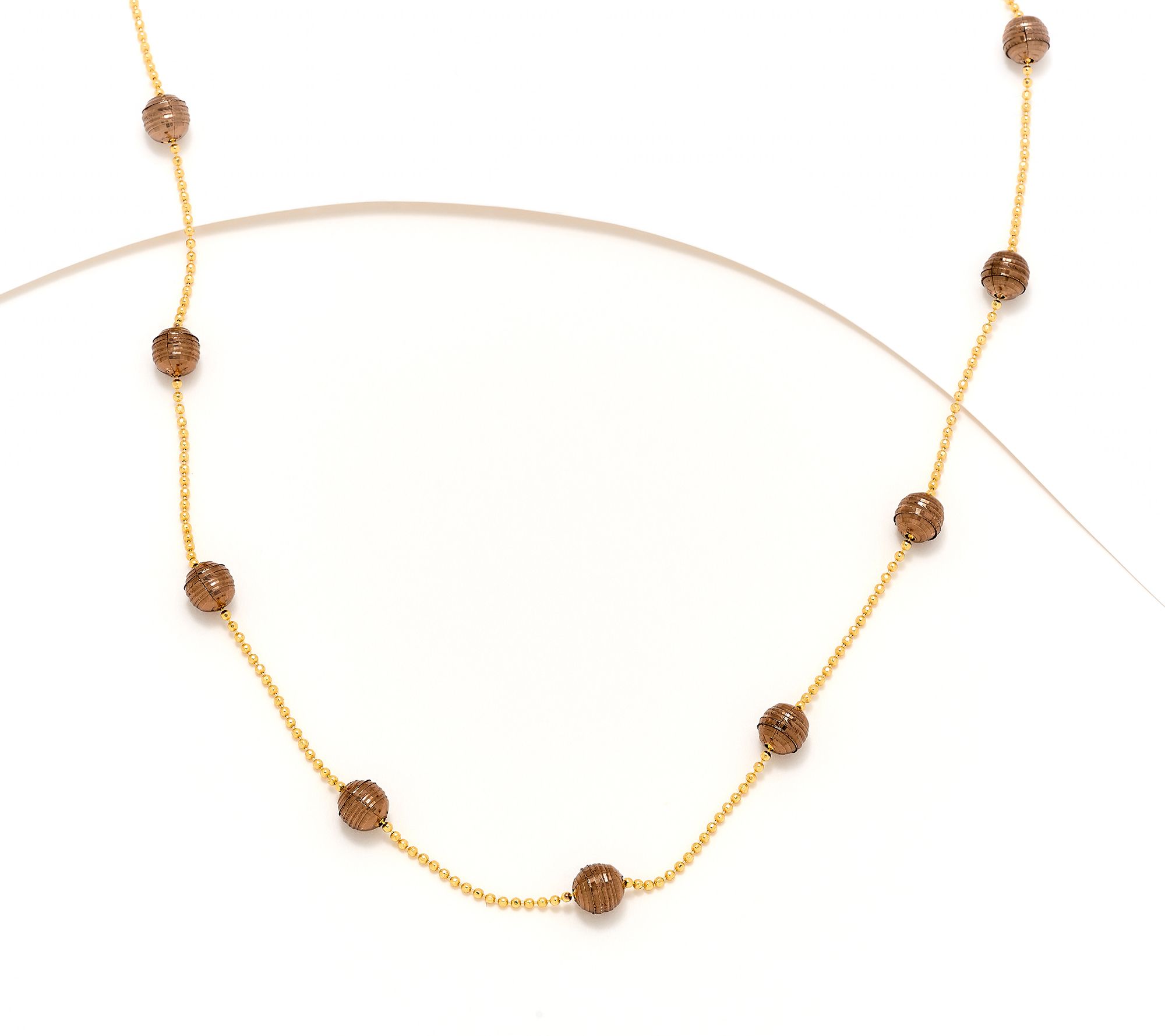 David Markstein 18" Sterling D/C Bead Stations w/ D/C Chain Necklace