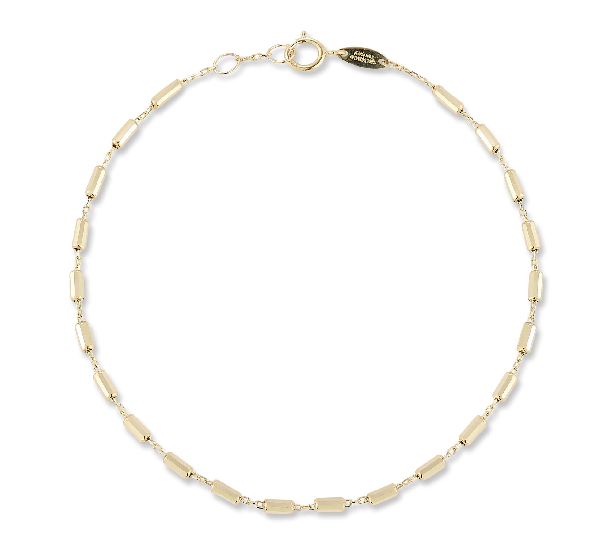 Luminosa Gold Diamond-Cut Cylinder Chain Bracelet, 14K
