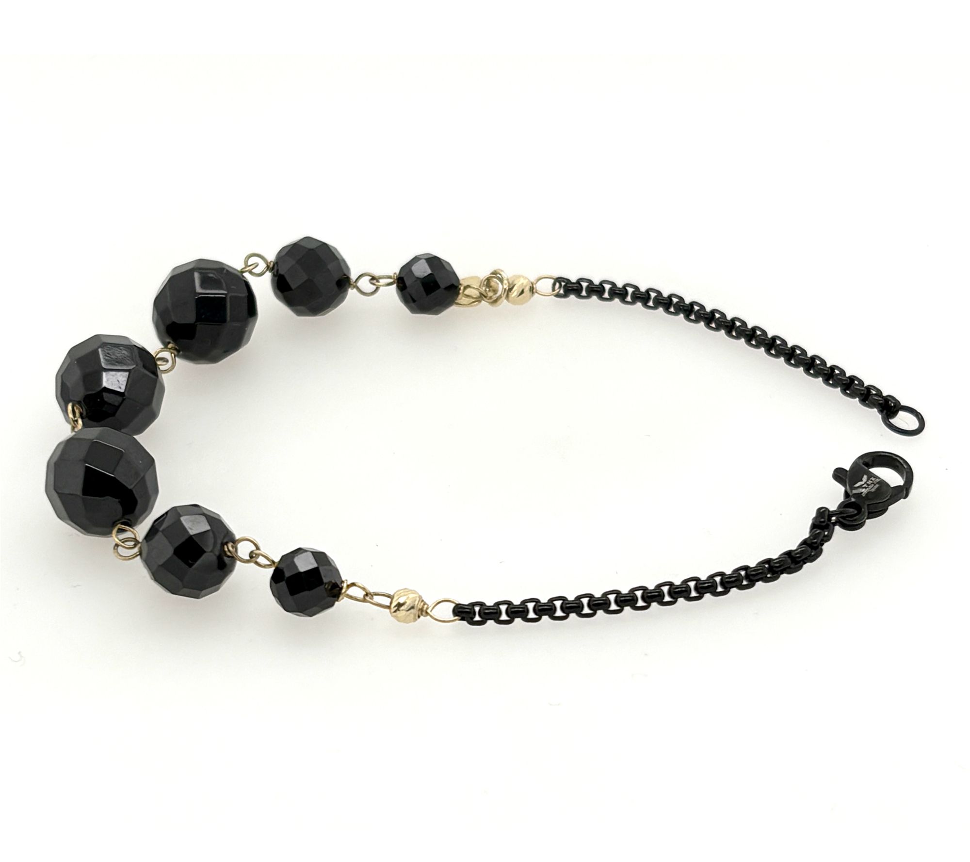 Alkeme Moonscape Bracelet in 10KGold,Spinel &Stainless Steel