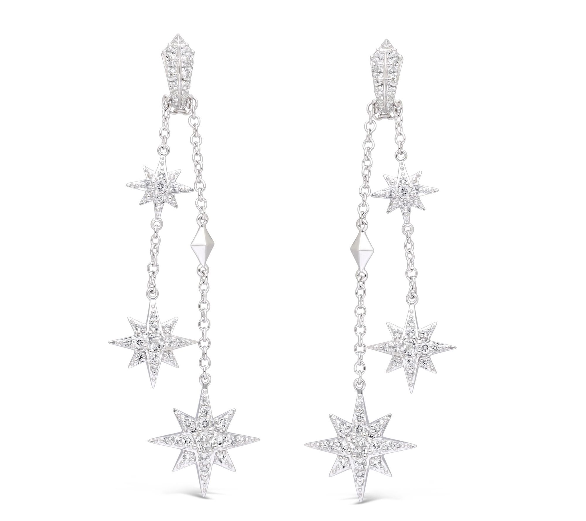 Margo Manhattan Sterling White Topaz Twinkle Earings