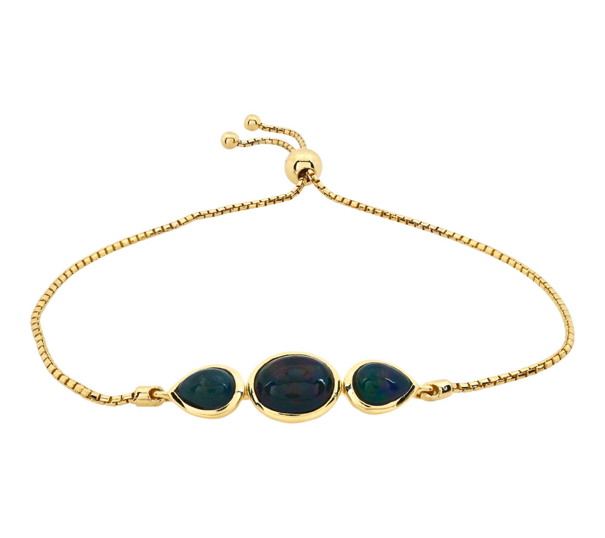 Affinity Gems Ethiopian Opal Bracelet, 14K GoldPlated