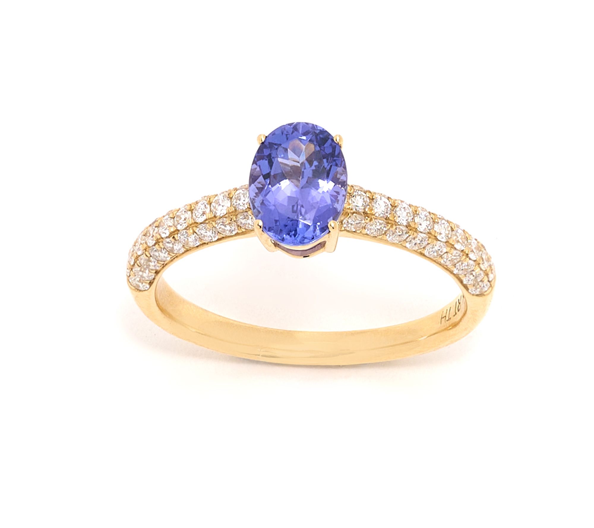 Pure Tanzanite by Jeff Moseley 1.40 cttw Oval Ring, 18K Gold