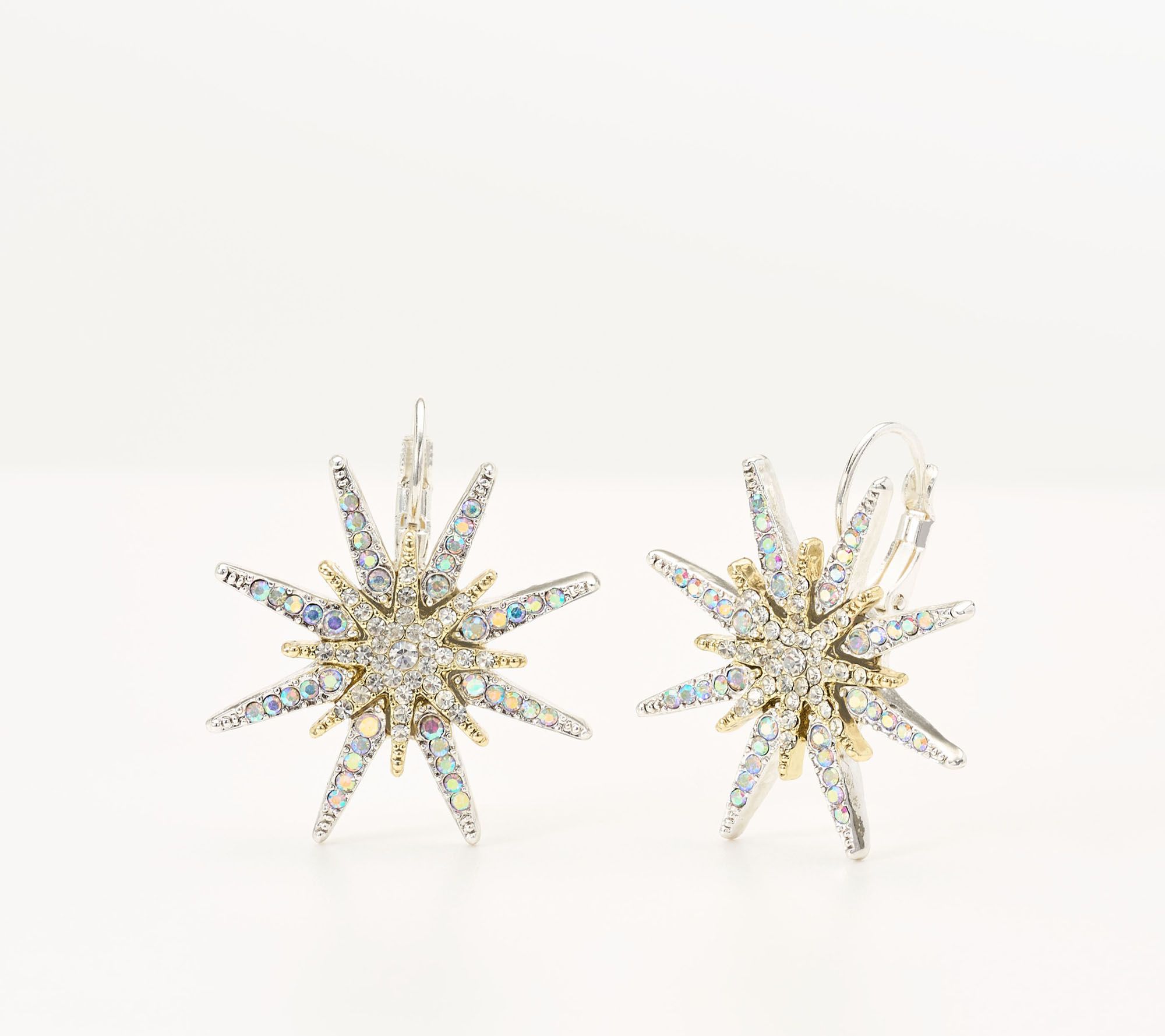 Kirks Folly Stella Luna Crystal Leverback Earrings