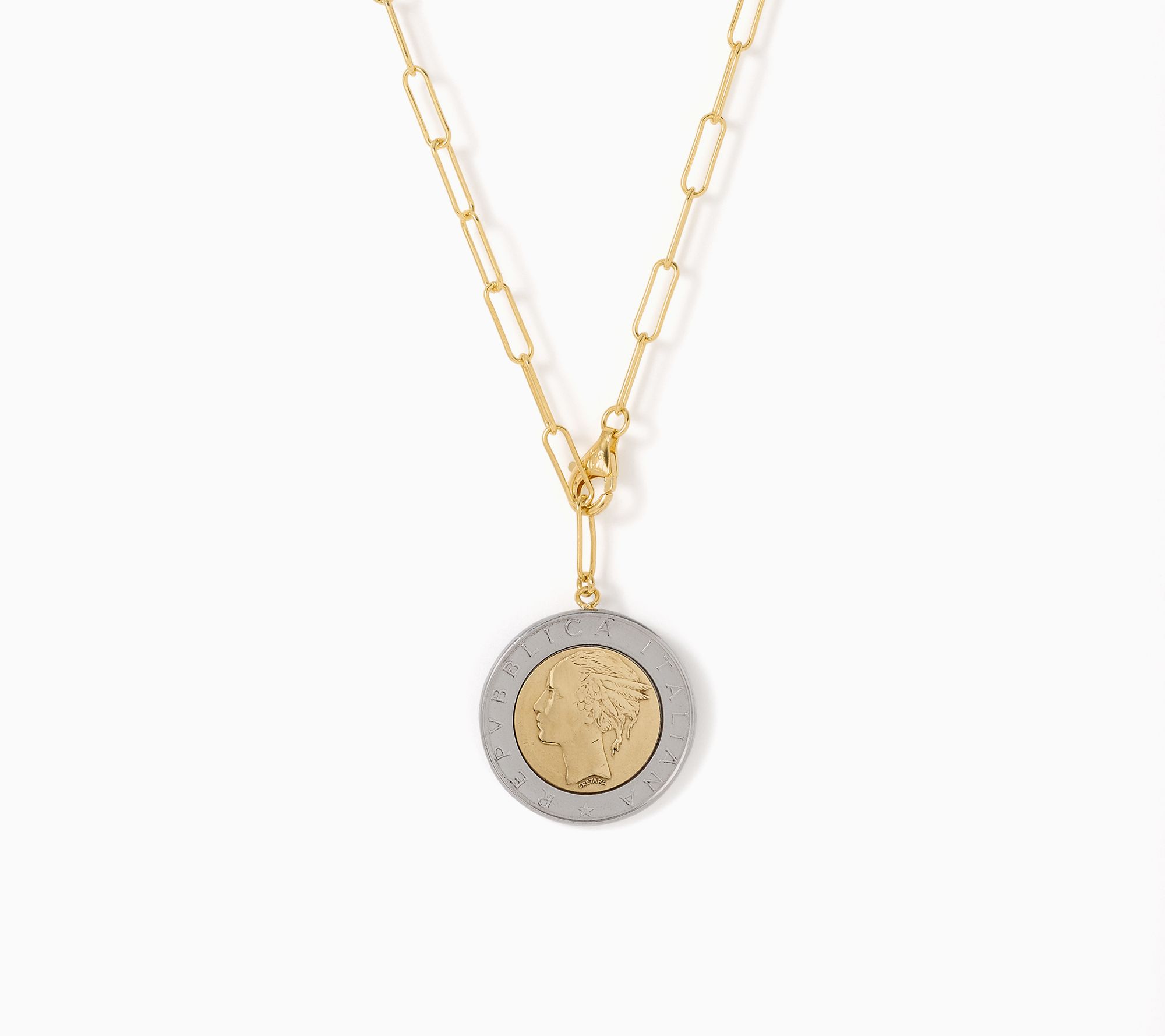 Ultrafine 950 Silver Lira Coin Adjustable Necklace
