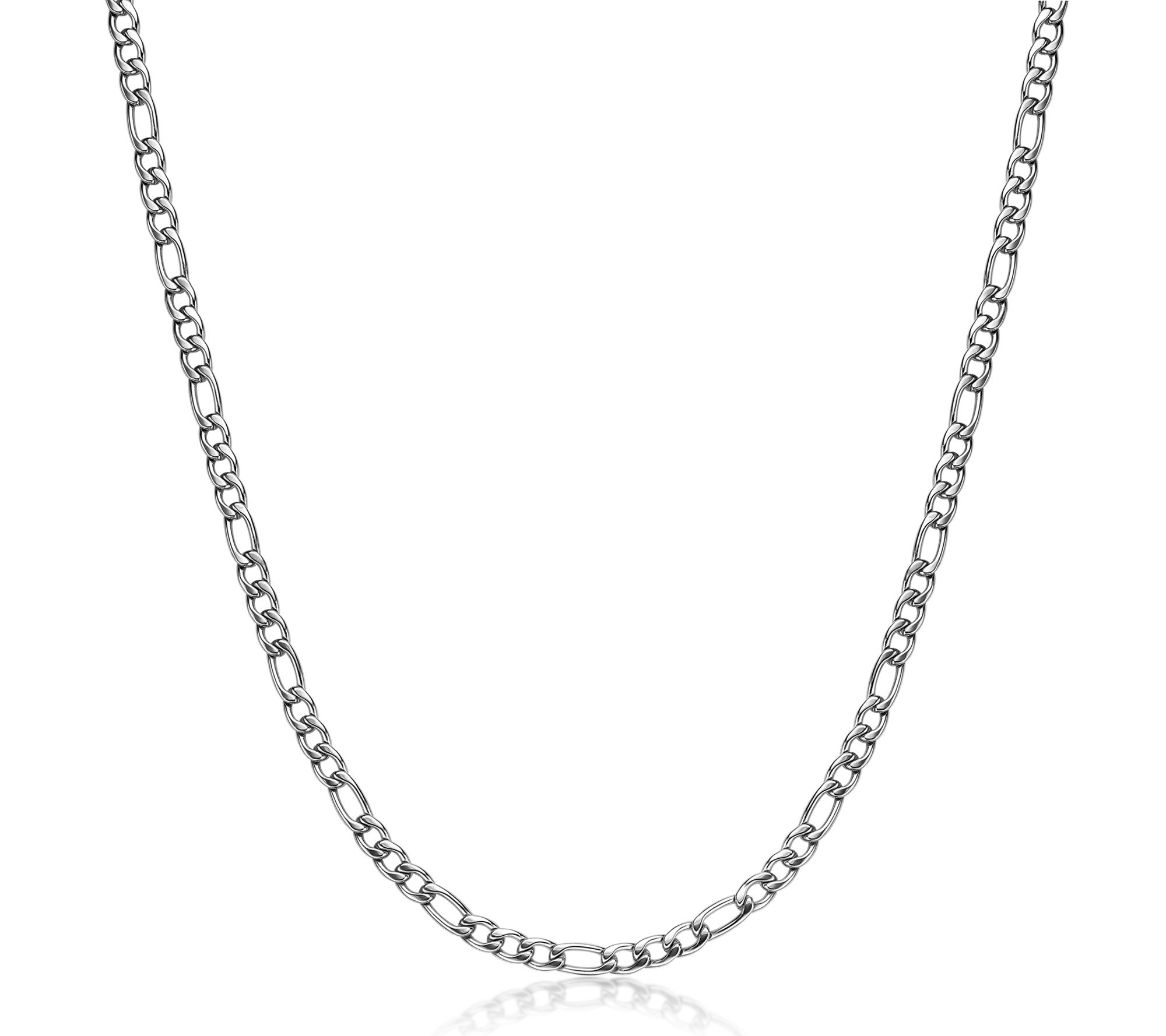 LYNX Men's Stainless Steel 6MM Figaro Chain Necklace
