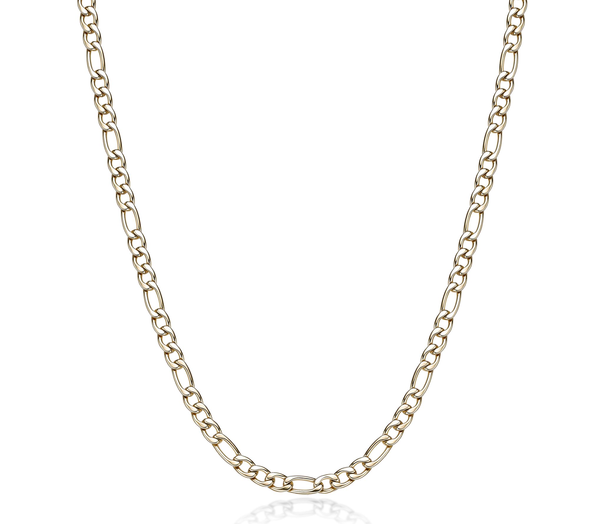 LYNX Men's Stainless Steel 6MM Figaro Chain Necklace