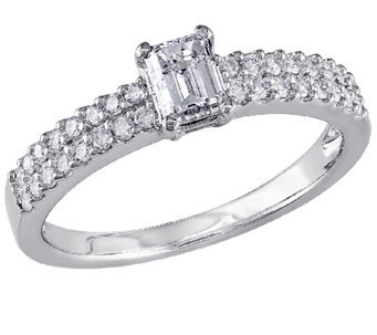 Affinity 3/4 cttw Emerald-Cut Diamond Ring, 14K - J340887