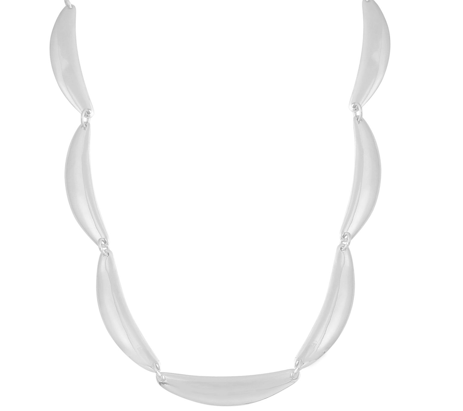 Sterling Scalloped Collar Necklace by Silver Style