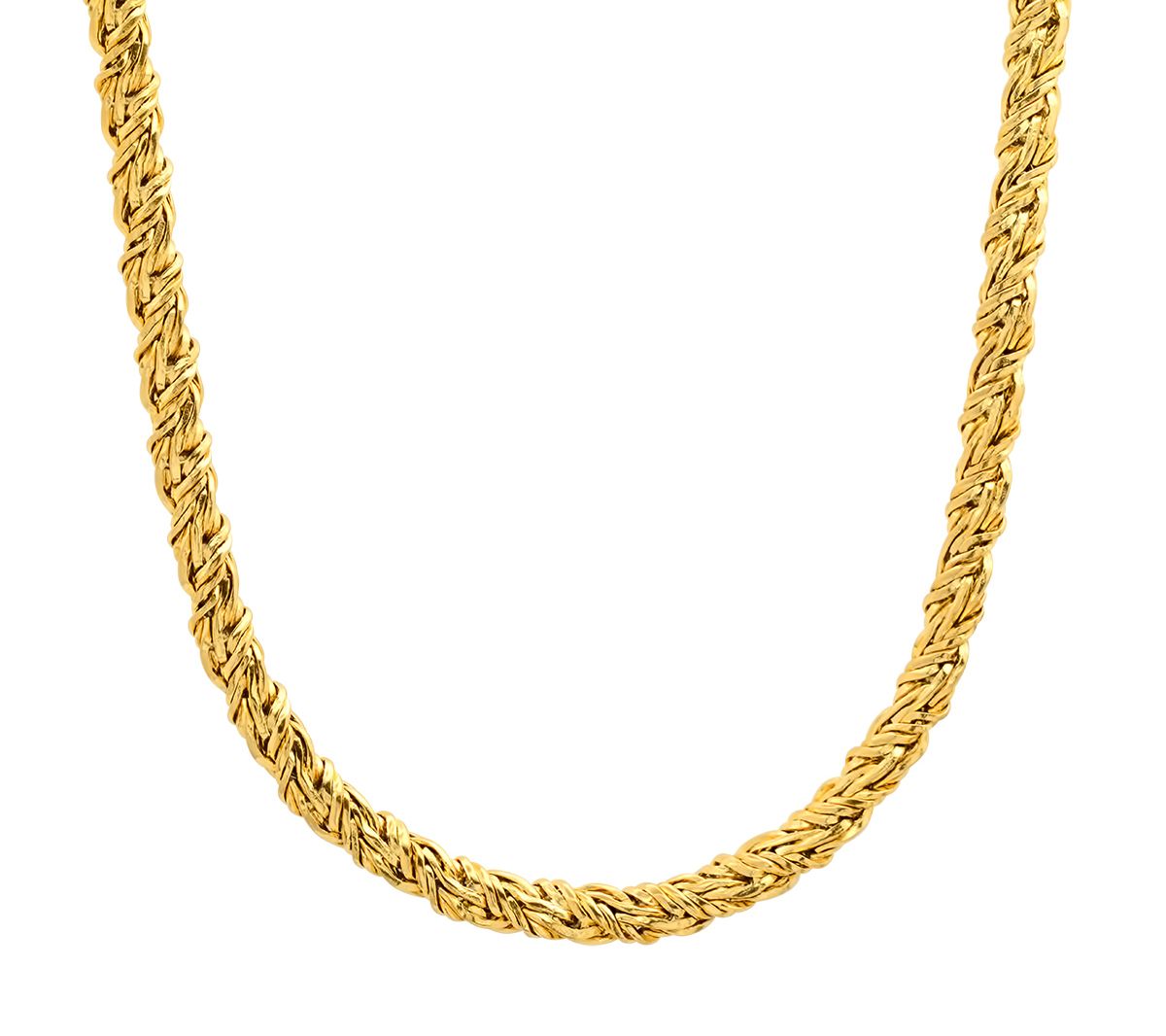 Steel by Design 24" Singapore Link Necklace