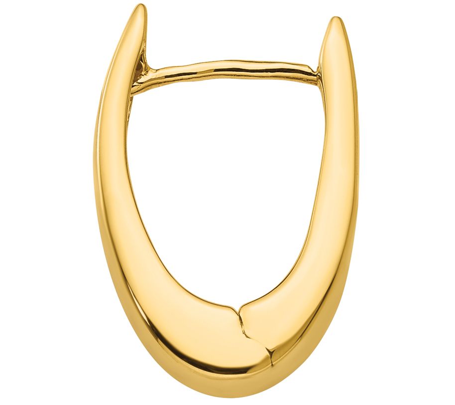 14K U-Shaped Hinged Earrings - QVC.com