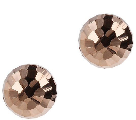 Bronzo Italia 12mm Diamond-Cut Bead Earrings
