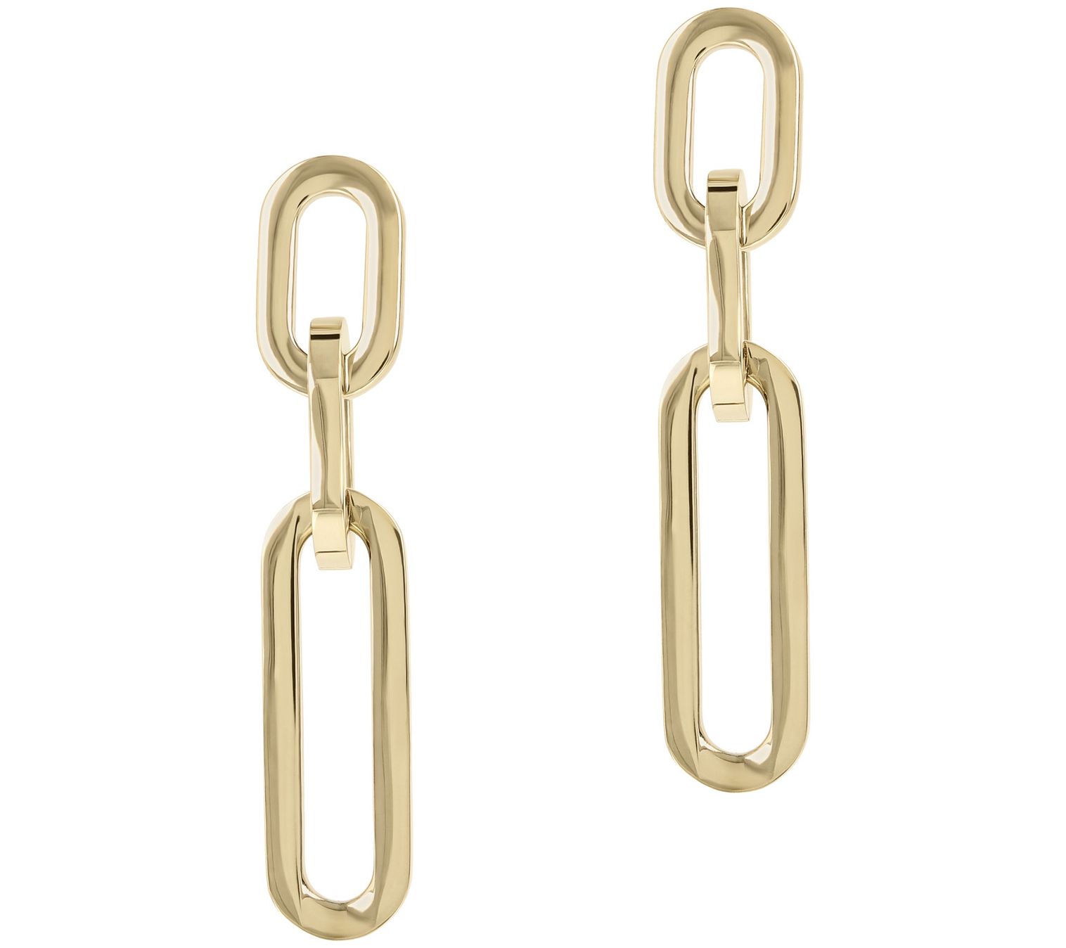 Steel by Design Polished Oval Link Dangle Earri ngs