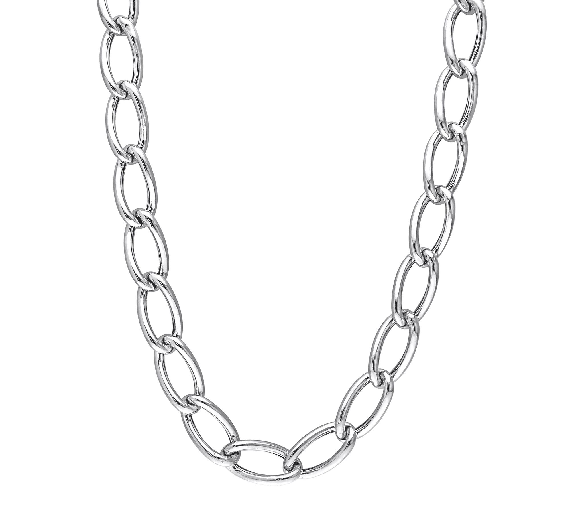 24" Hollow Link Necklace, Sterling