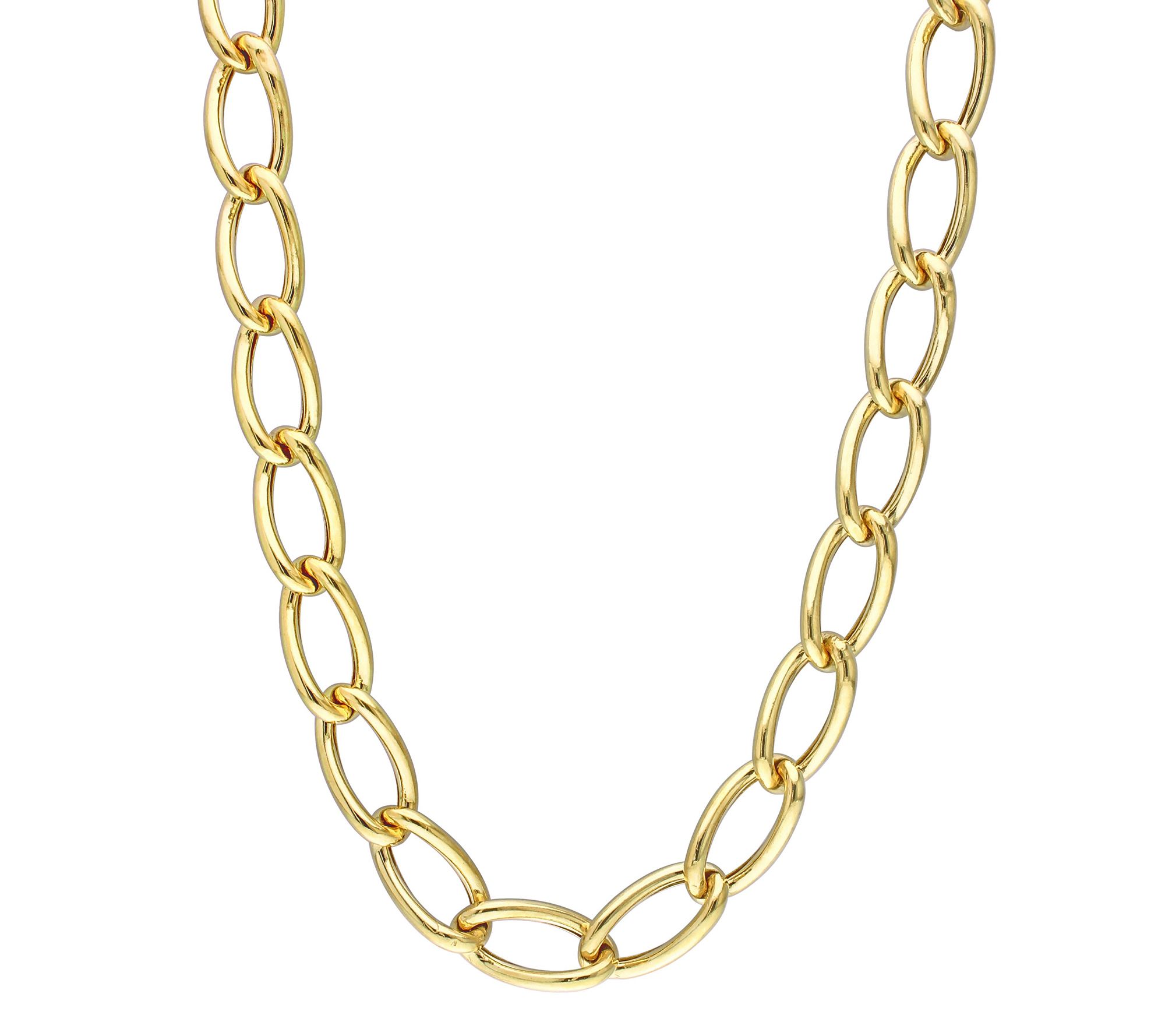 24" Hollow Link Necklace, Sterling