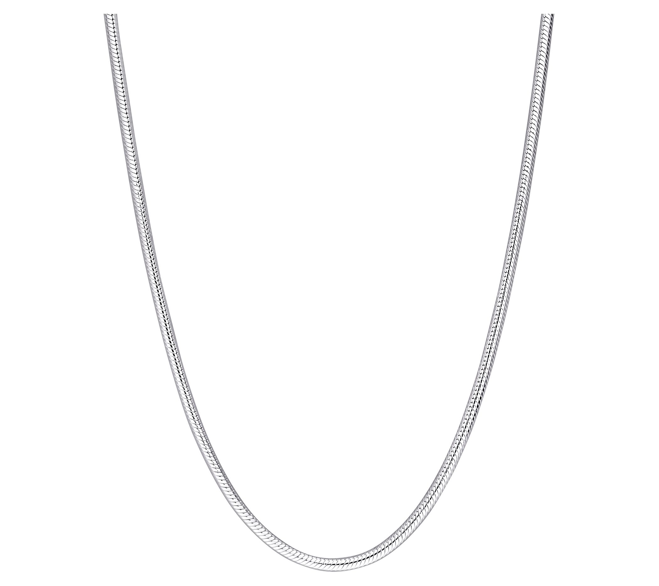 Men's Sterling Silver 24" Snake Chain Necklace